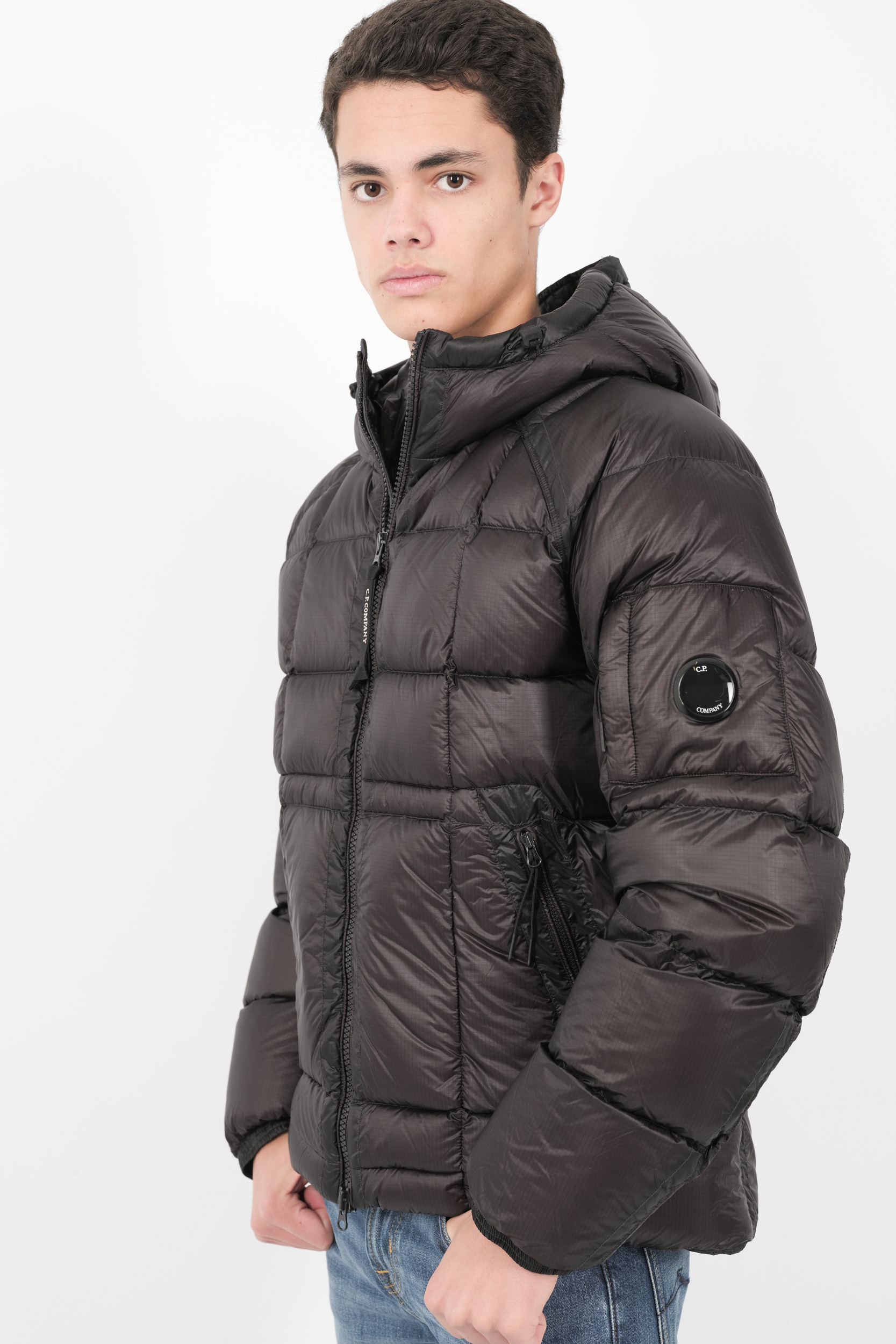 Image du produit DOUDOUNE C.P COMPANY A CAPUCHE NYLON MATELASSEE NOIR W210A-999