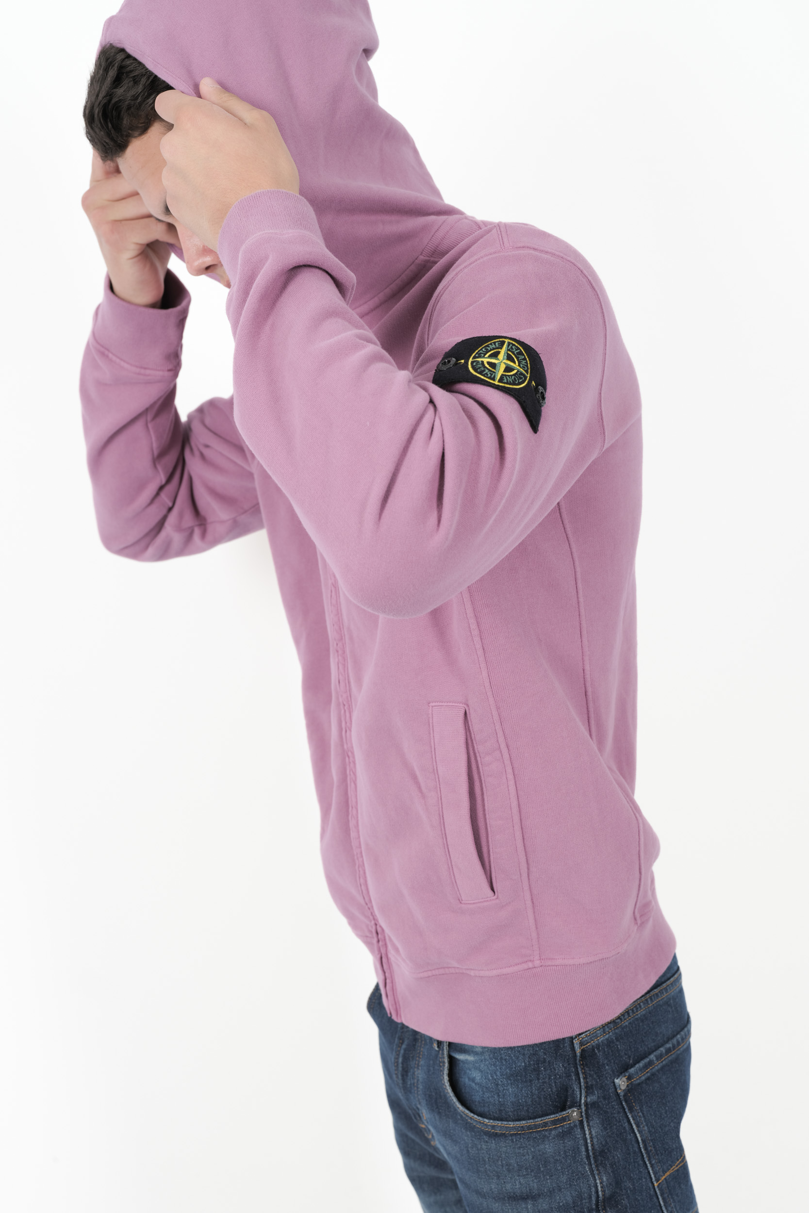 Image du produit SWEAT STONE ISLAND CAPUCHE ZIPPE ROSE 811563520-V0086