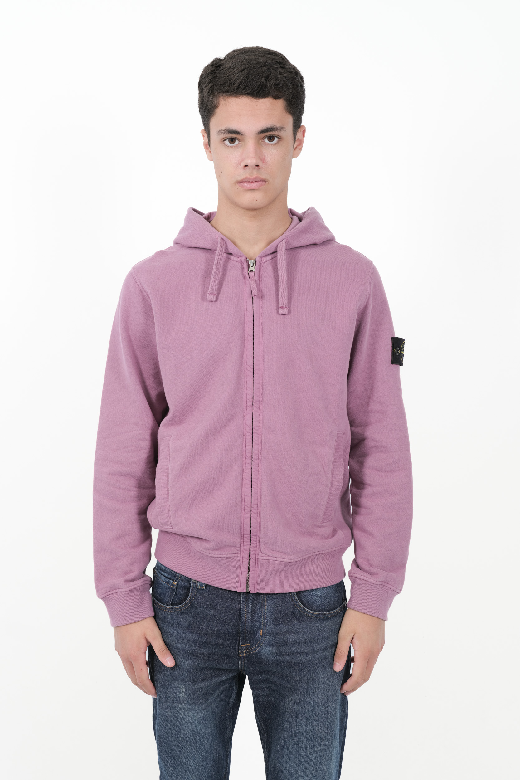  Image du produit SWEAT STONE ISLAND CAPUCHE ZIPPE ROSE 811563520-V0086 - 3