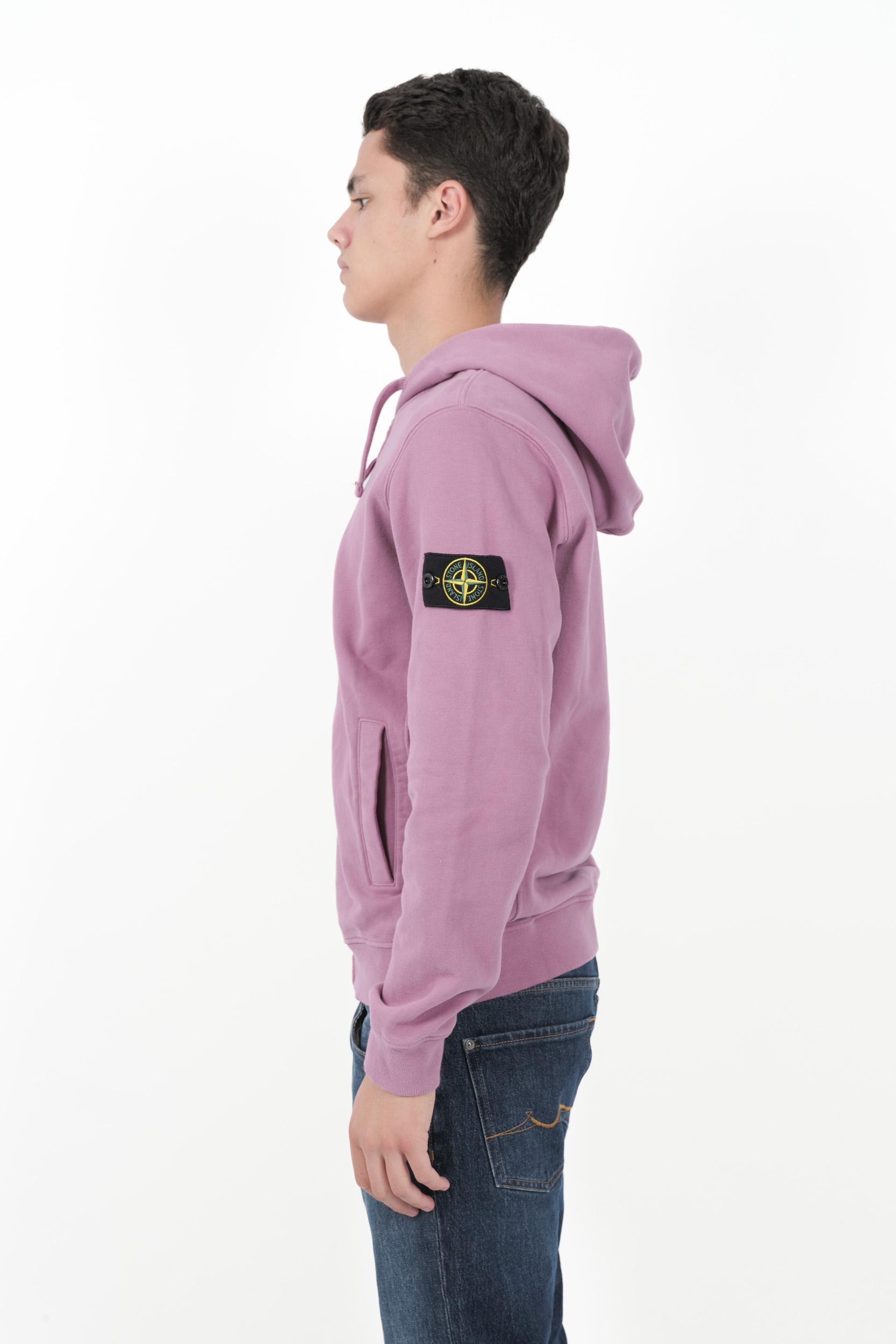  Image du produit SWEAT STONE ISLAND CAPUCHE ZIPPE ROSE 811563520-V0086 - 4