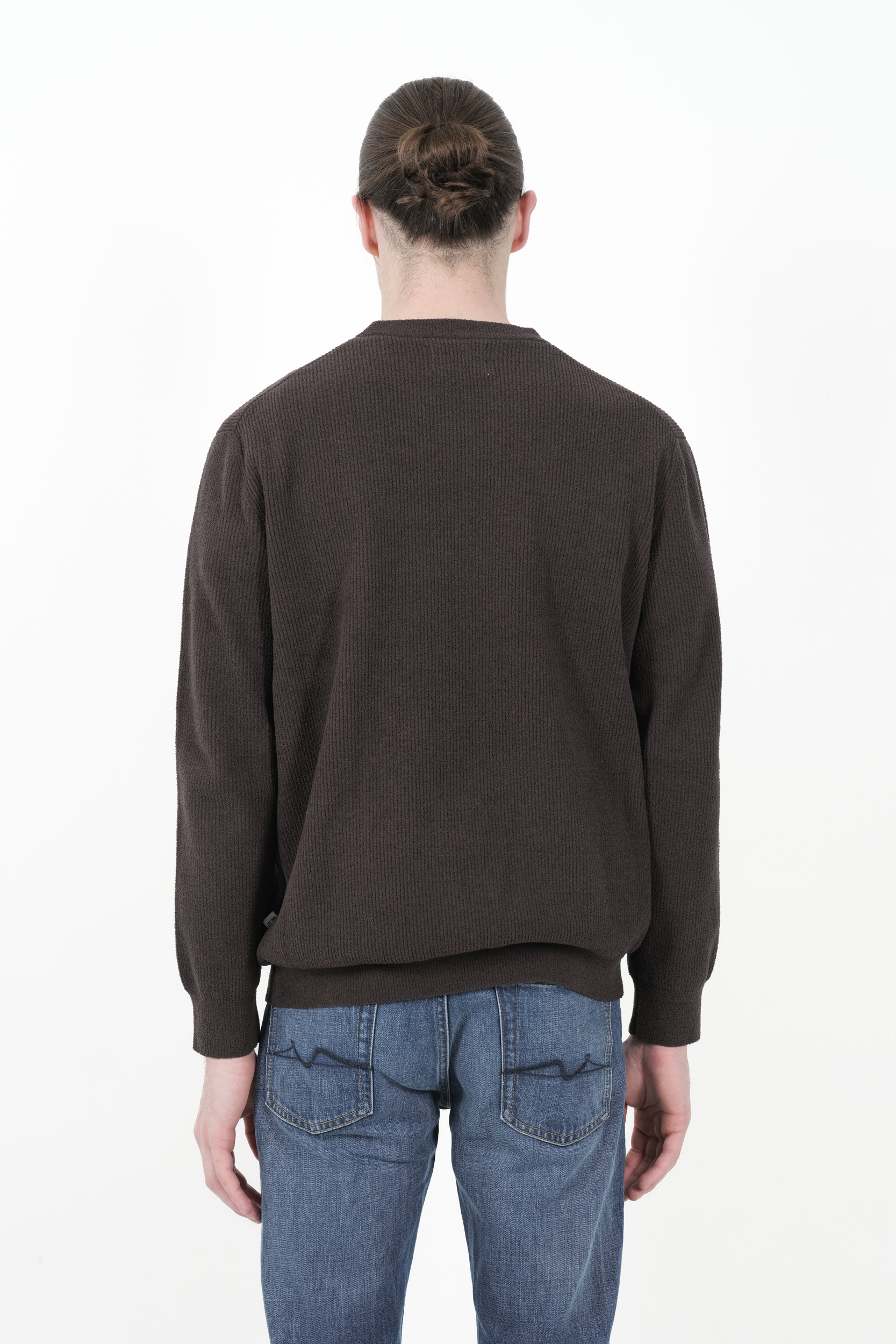 PULL NN07 COL ROND TOUCHE DUVETEUX VERT DANNY6429-354