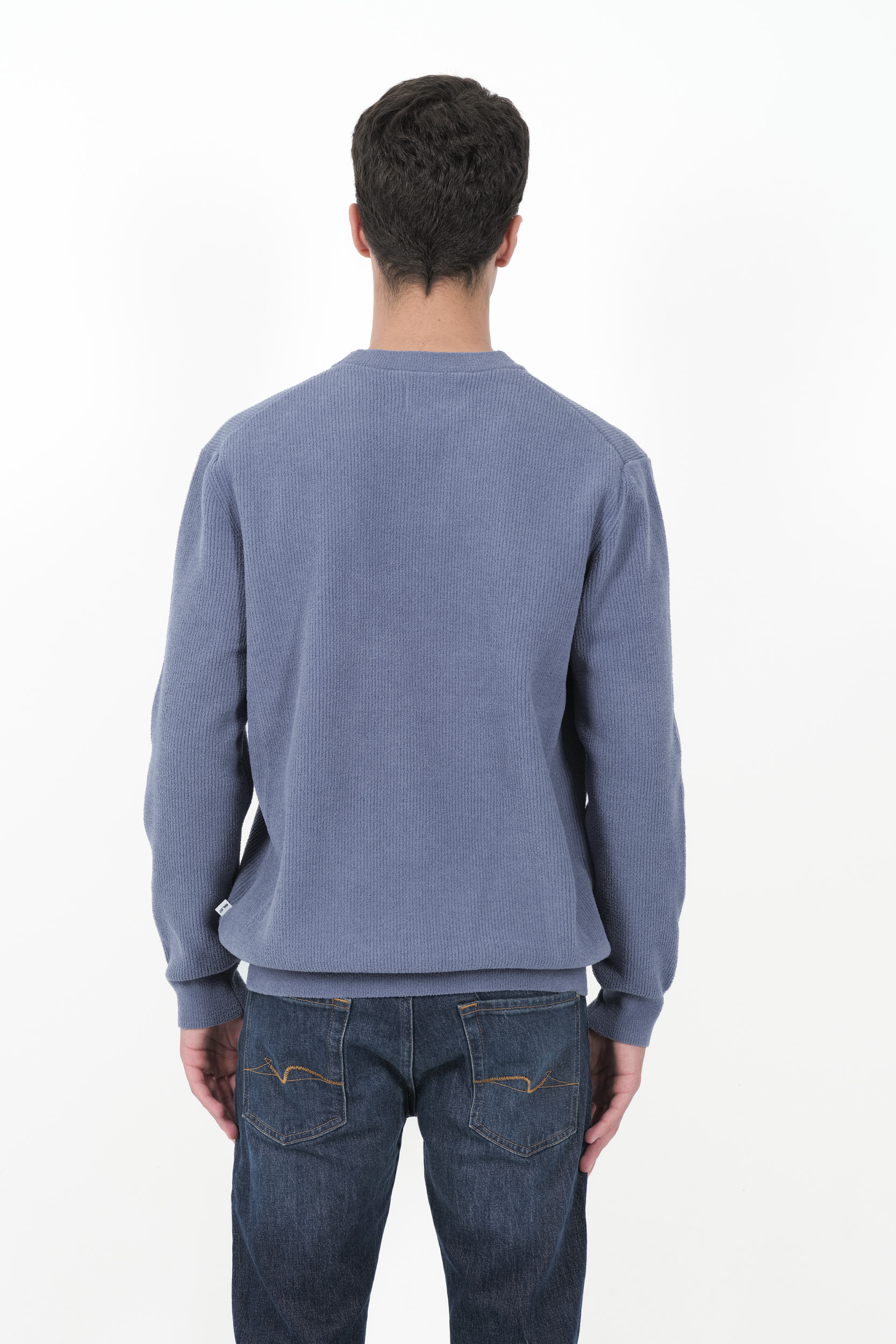 Image du produit PULL NN07 COL ROND TOUCHE DUVETEUX BLEU DANNY6429-236 - 5