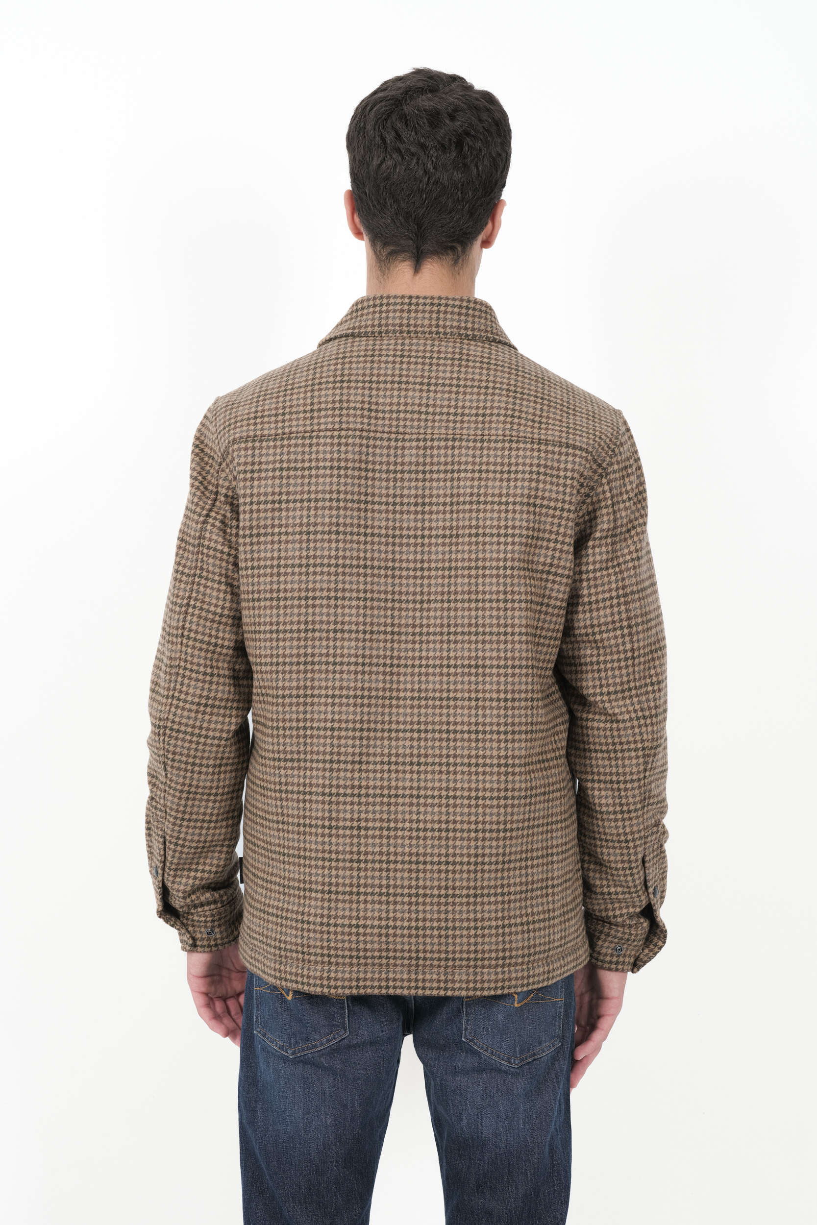 SURCHEMISE WOOLRICH EN LAINE MELANGEE A CARREAUX S0159-8880