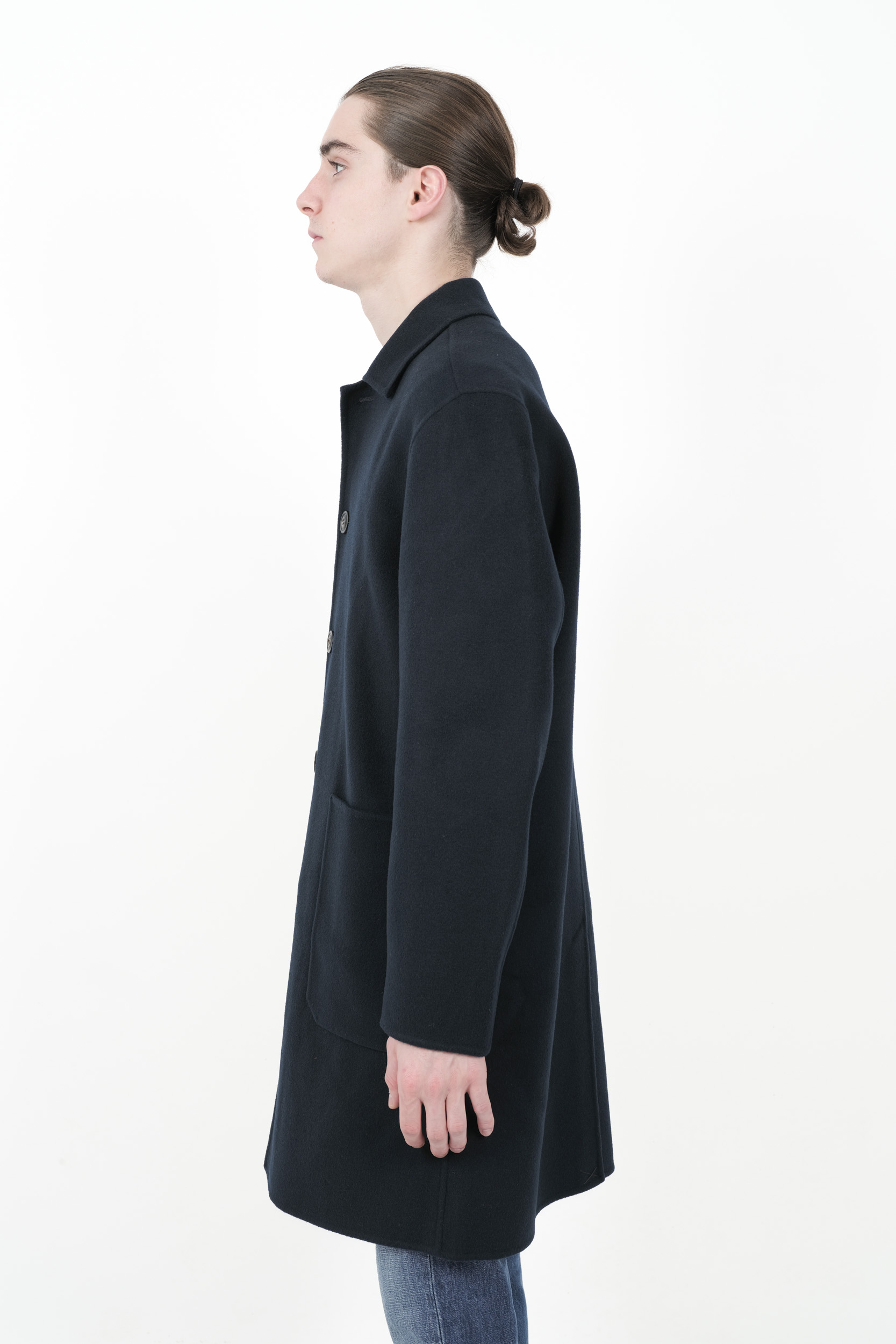 MANTEAU WOOLRICH EN PURE LAINE VIERGE MARINE U0974-3989
