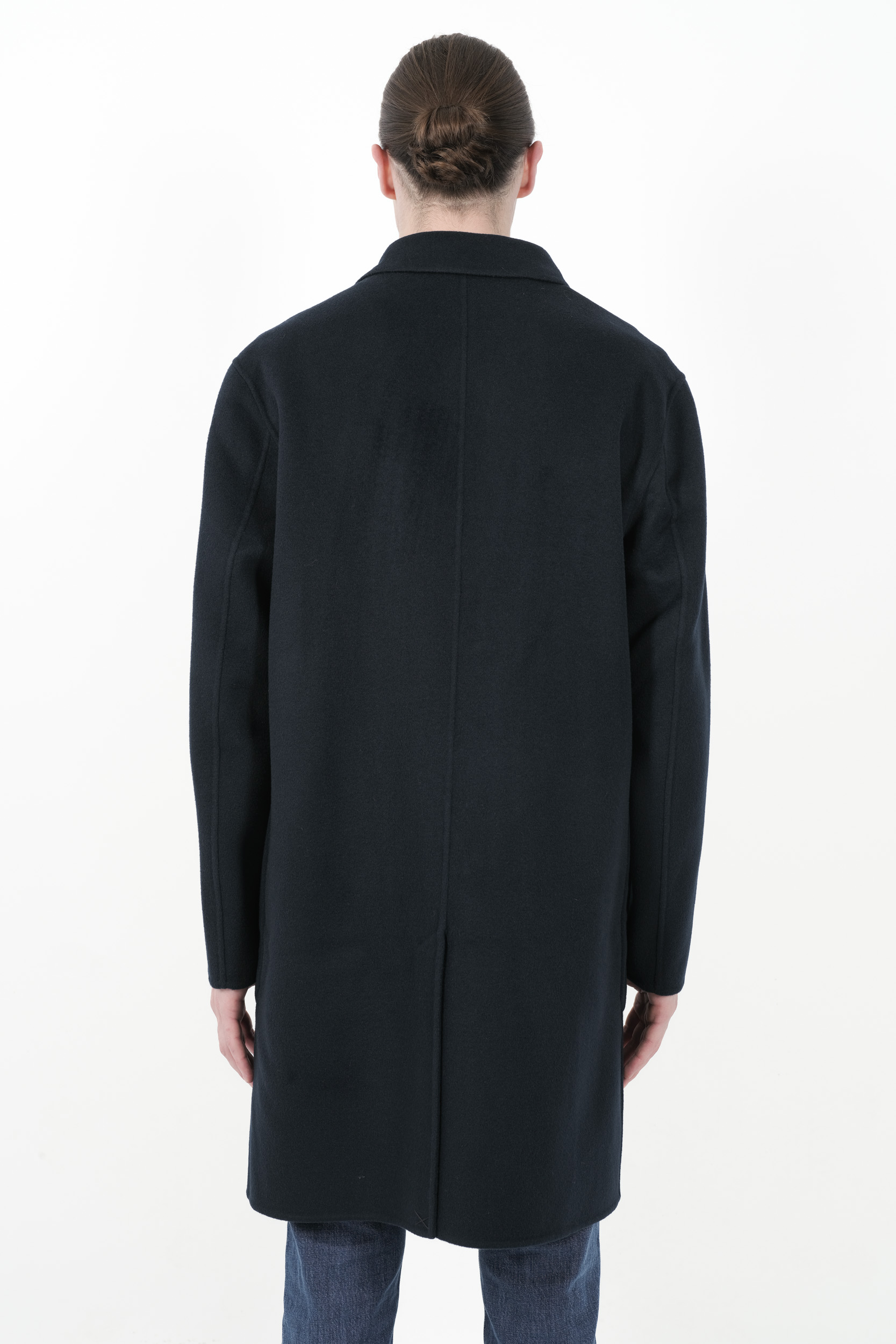 MANTEAU WOOLRICH EN PURE LAINE VIERGE MARINE U0974-3989