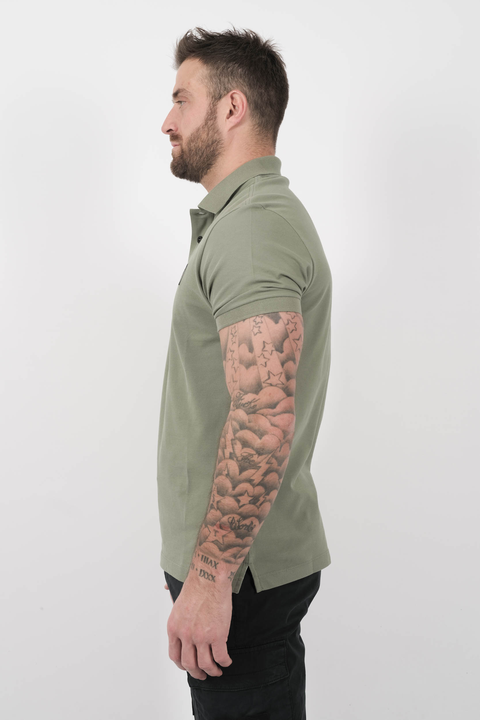  Image du produit POLO STONE ISLAND SLIM FIT VERT S15222SCS17-V0055 - 4