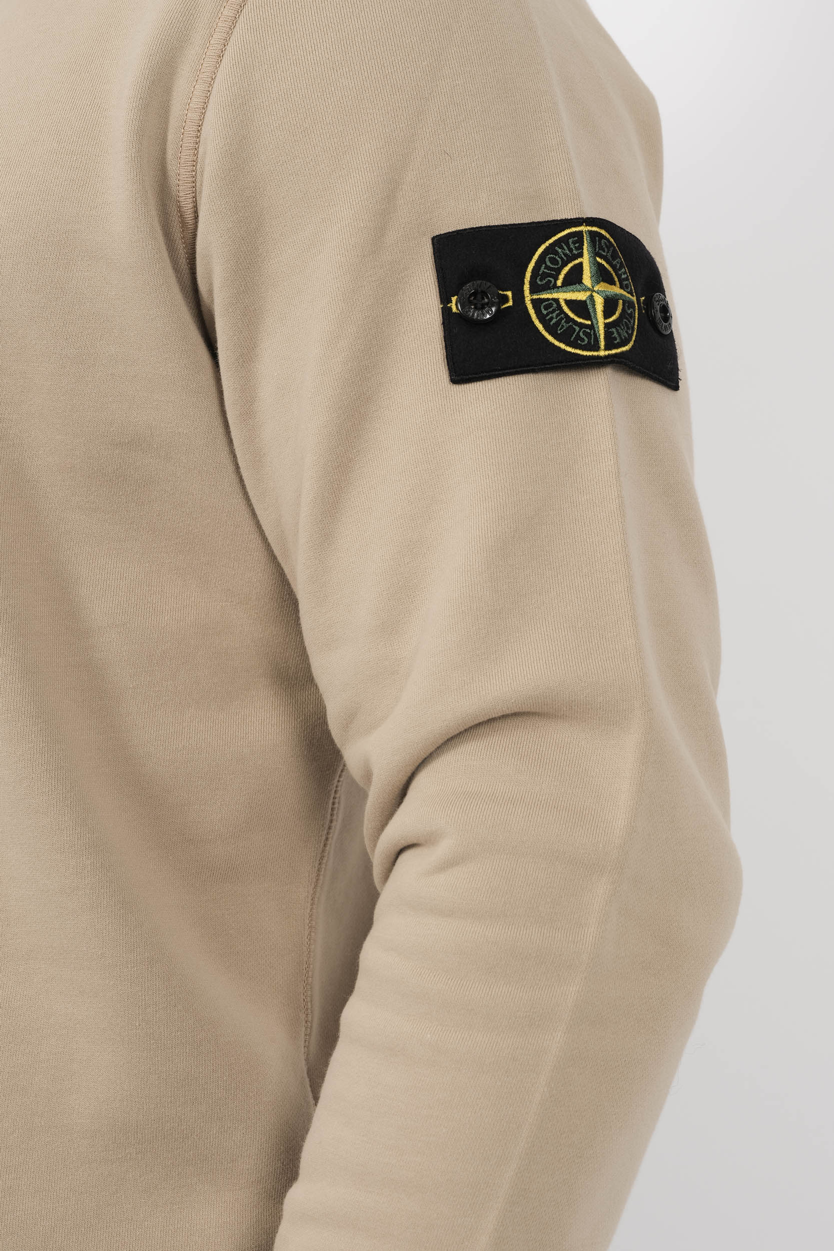 SWEAT STONE ISLAND COL ROND BEIGE S156144S51-V009A