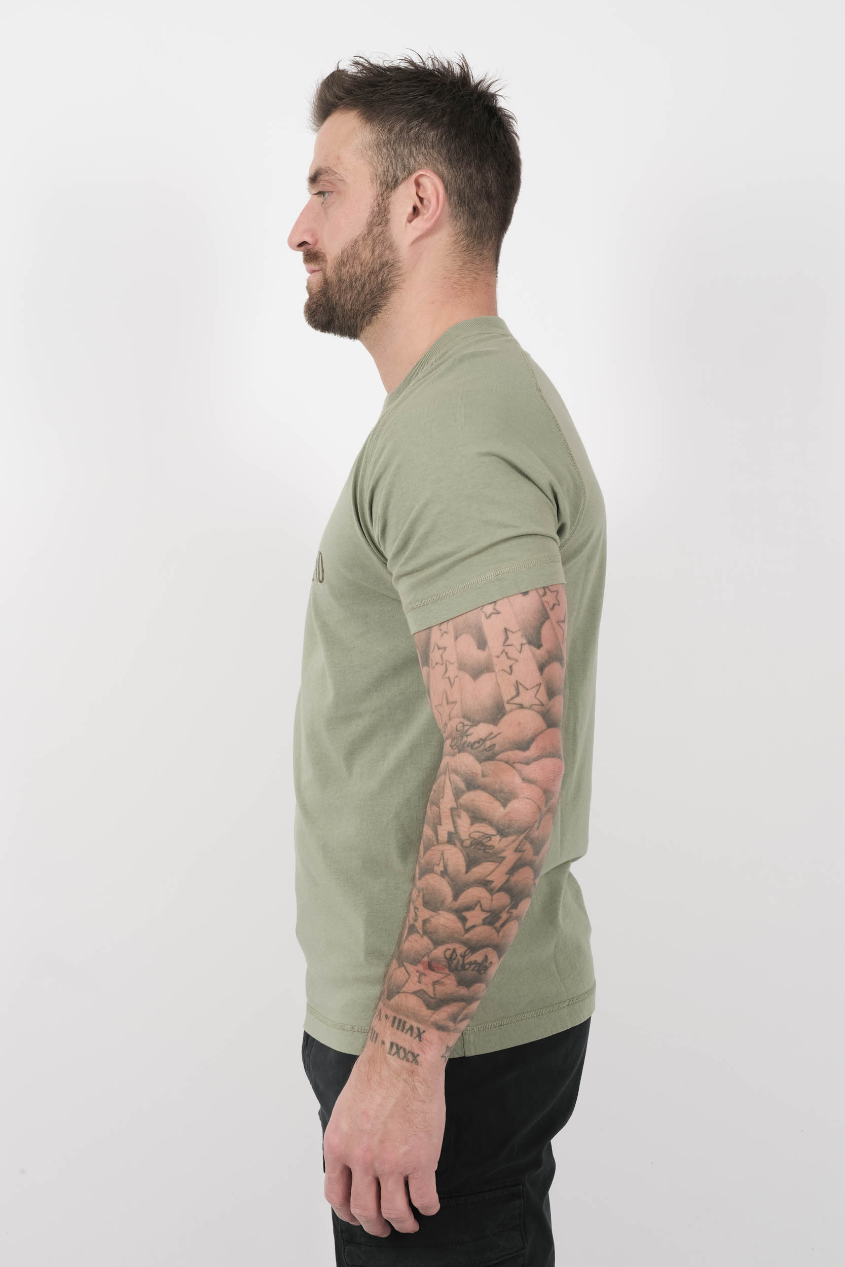 TEE-SHIRT STONE ISLAND LOGO IMPRIME VERT S152120S81-V0055