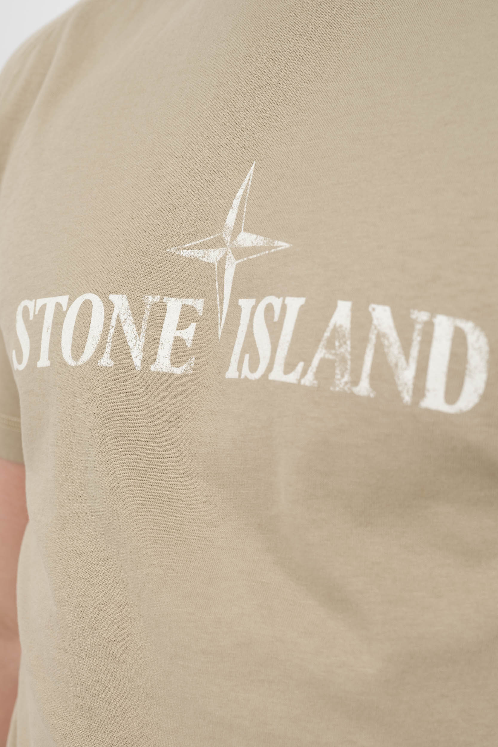 TEE-SHIRT STONE ISLAND LOGO IMPRIME BEIGE S152120S81-V009A