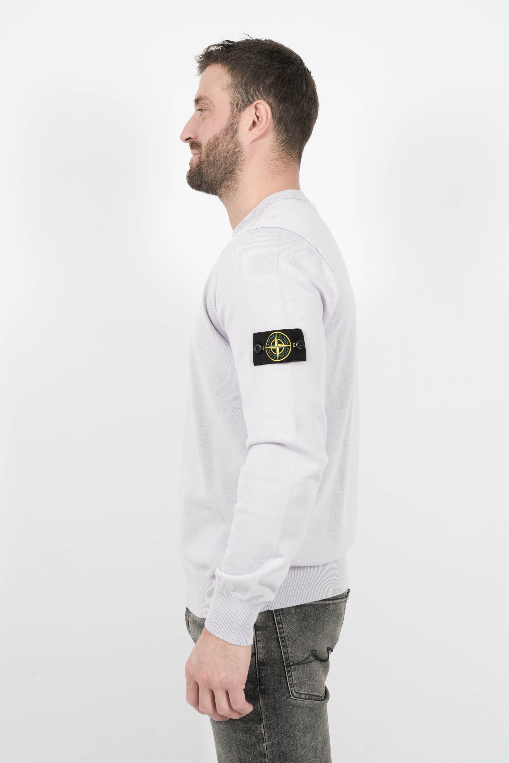 PULL STONE ISLAND COL ROND VIOLET CLAIR S155153SB2-V0088