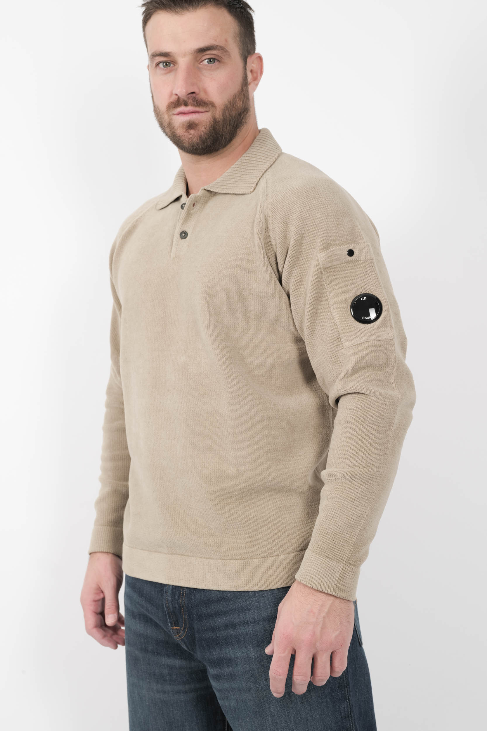 Image du produit PULL C.P COMPANY COL CHEMISE BEIGE N070A-327