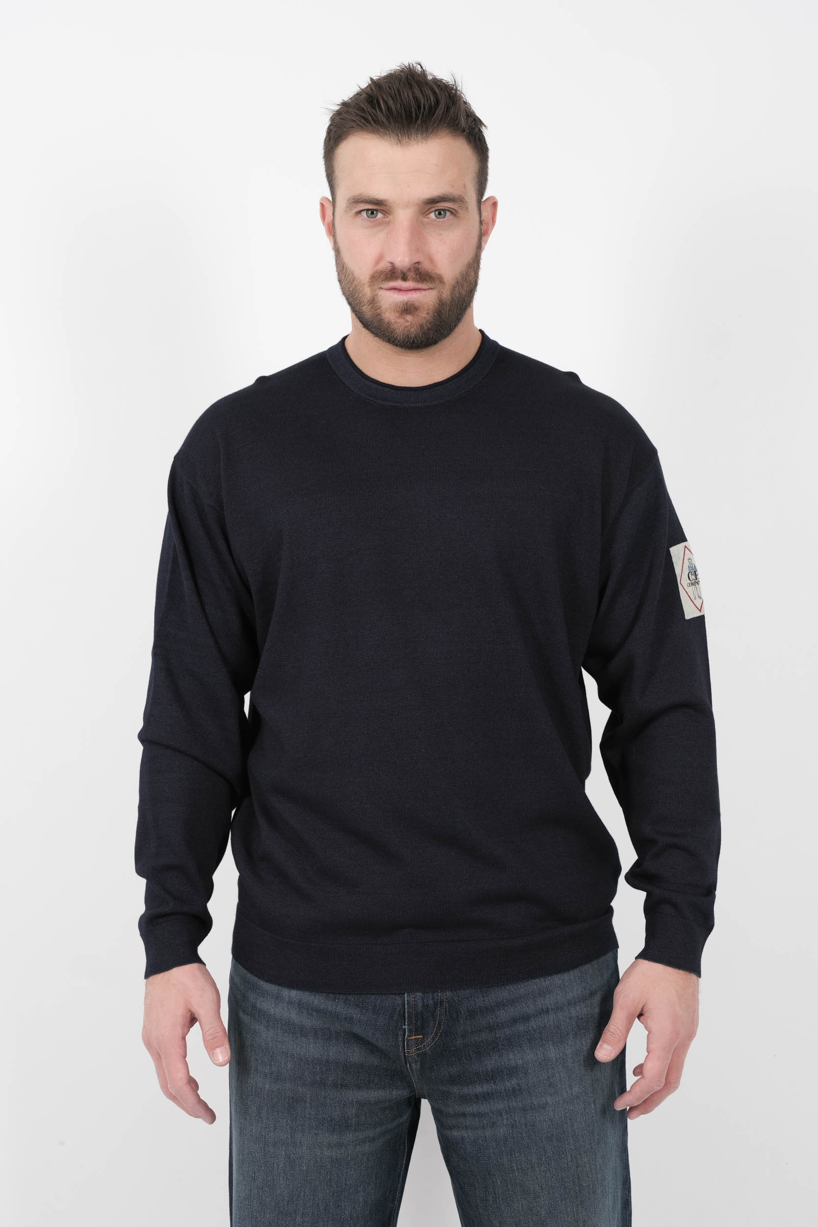 PULL C.P COMPANY COL ROND LOGO BRODE MARINE N195A-886