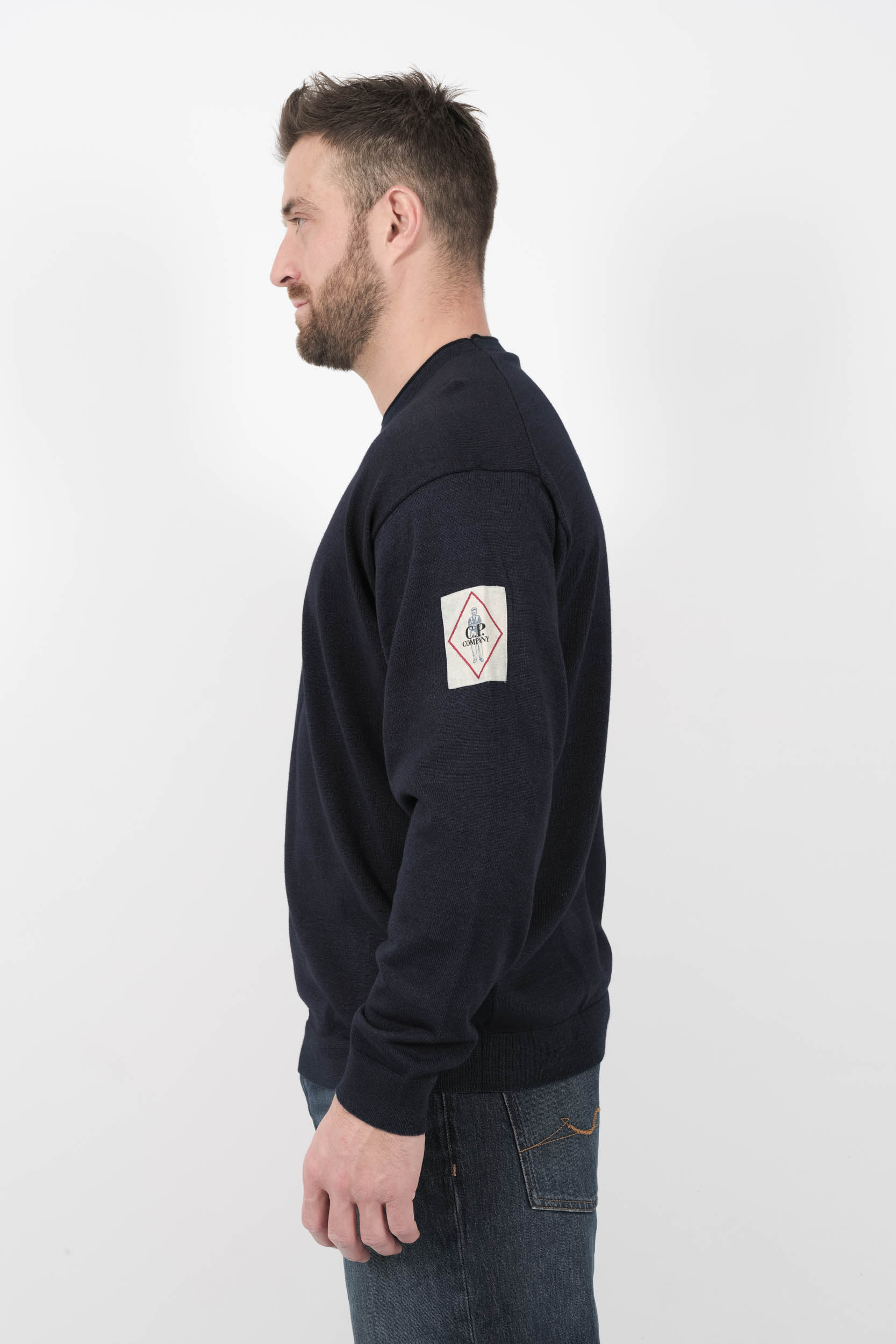 PULL C.P COMPANY COL ROND LOGO BRODE MARINE N195A-886