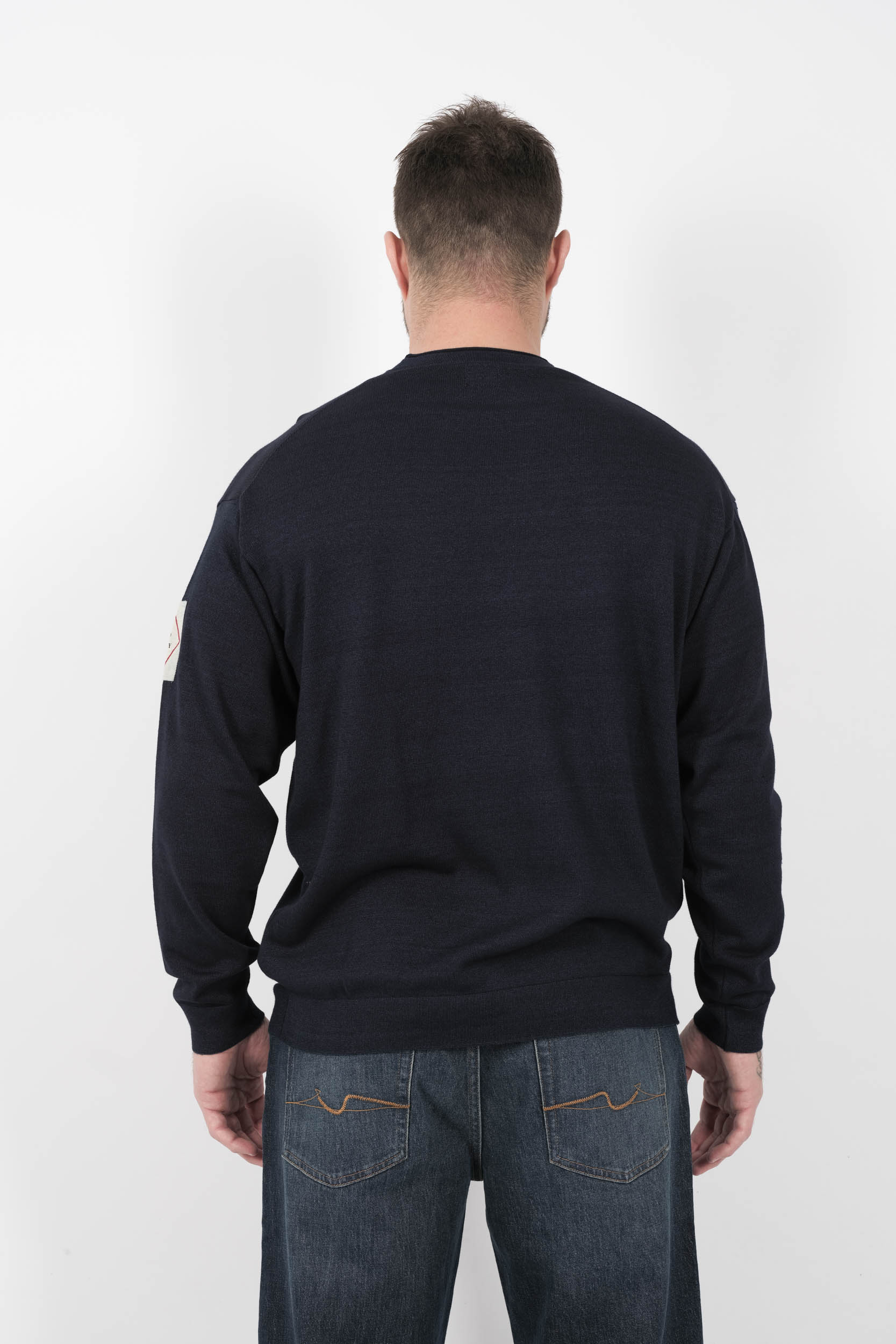 PULL C.P COMPANY COL ROND LOGO BRODE MARINE N195A-886