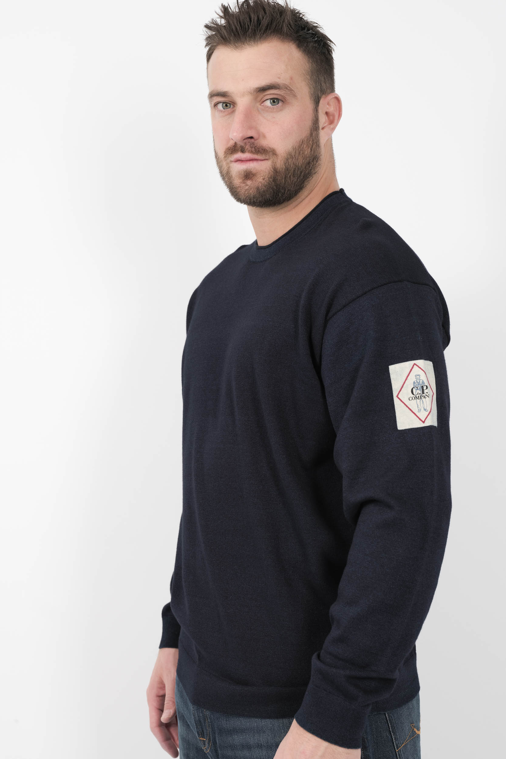 PULL C.P COMPANY COL ROND LOGO BRODE MARINE N195A-886
