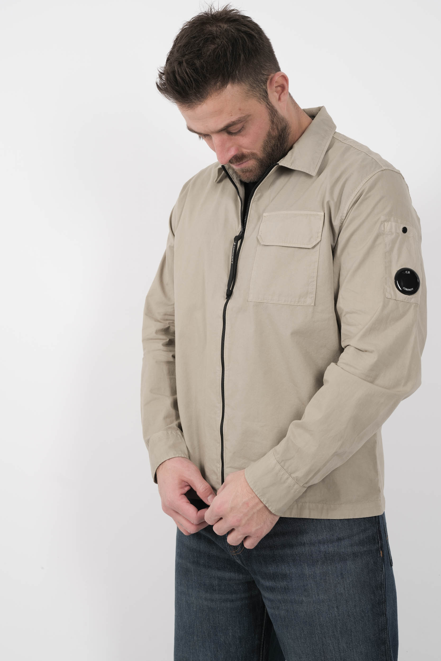 SURCHEMISE C.P COMPANY A ZIP BEIGE S124A-327