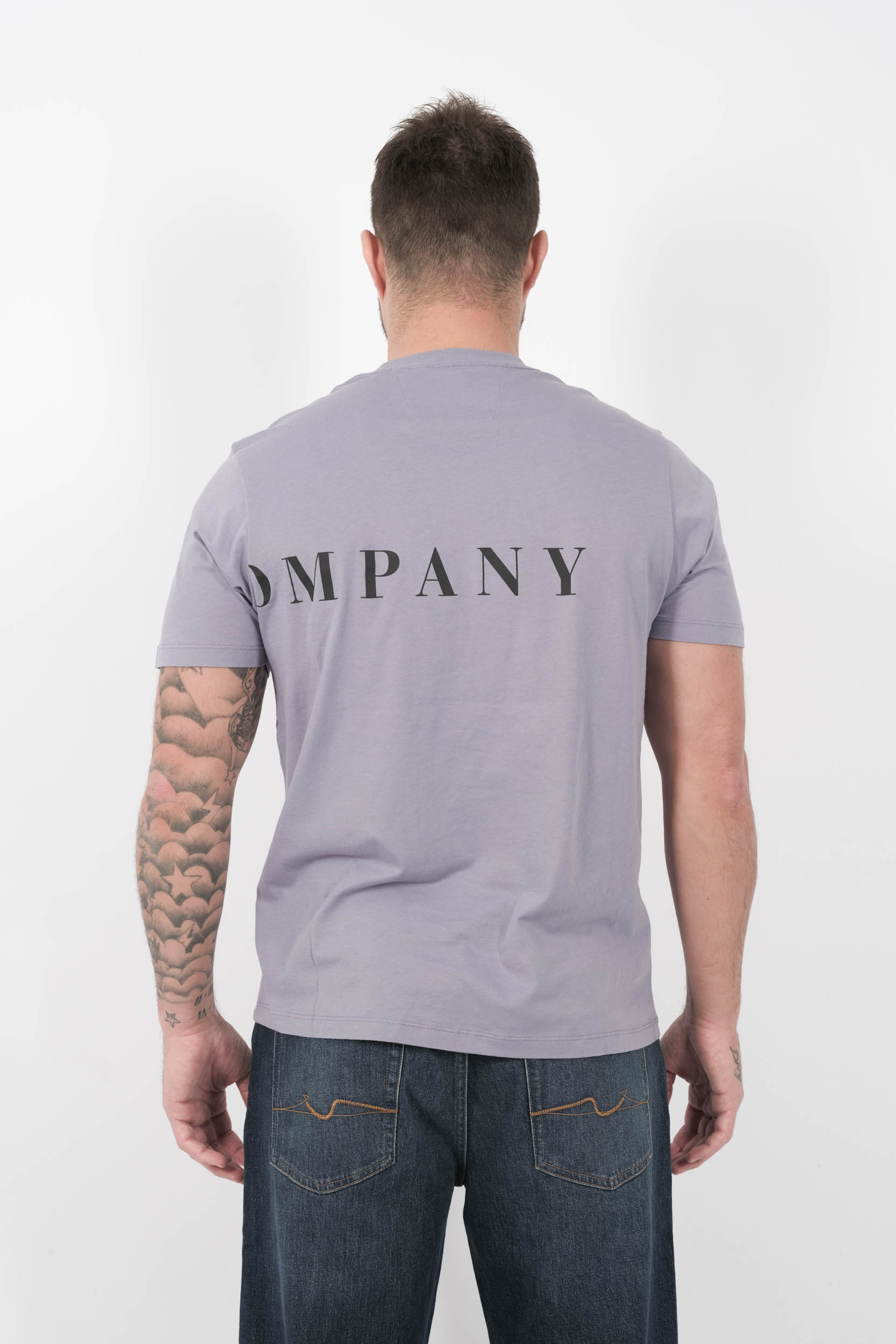 TEE-SHIRT C.P COMPANY LOGO IMPRIME VIOLET S139A-774