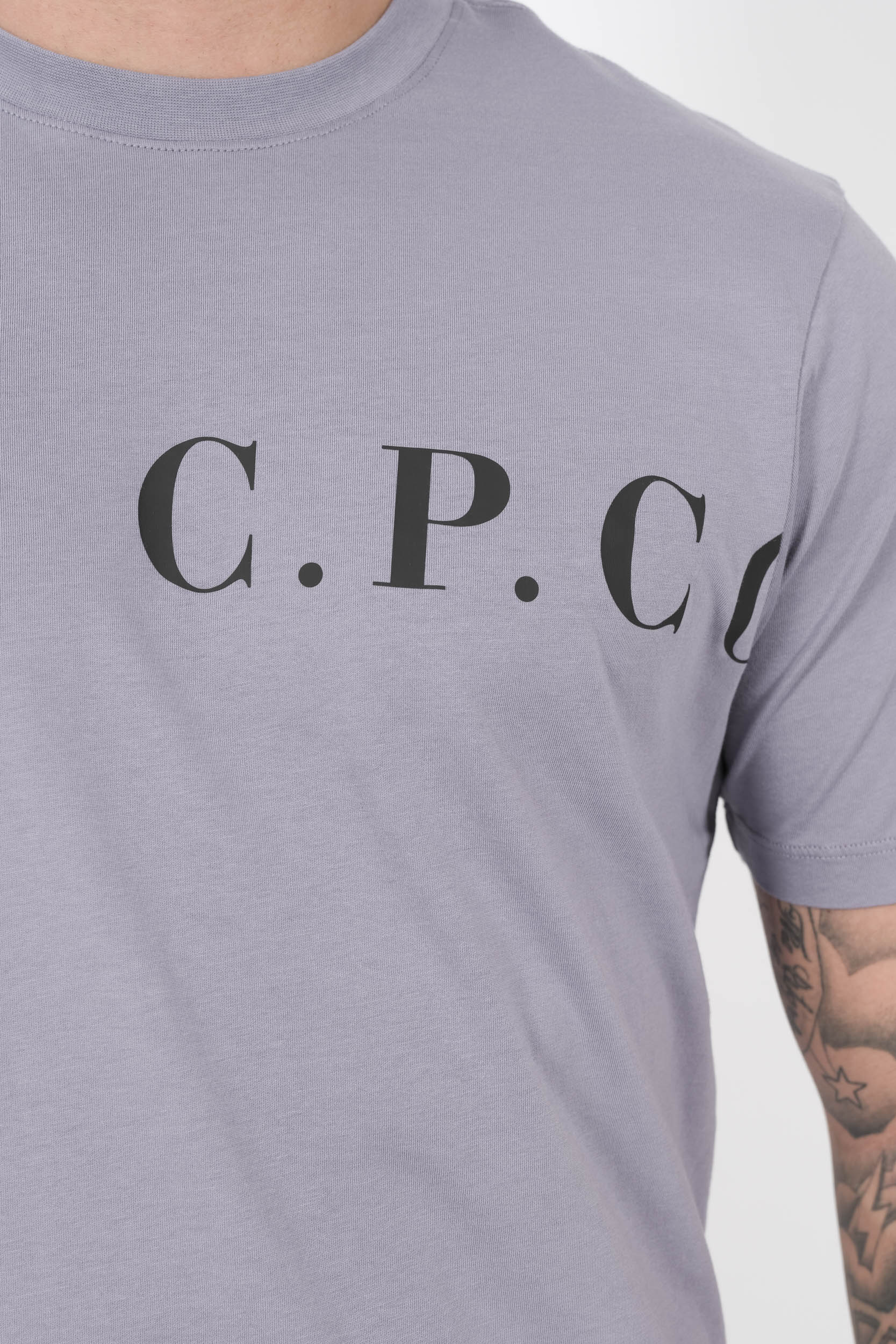 TEE-SHIRT C.P COMPANY LOGO IMPRIME VIOLET S139A-774