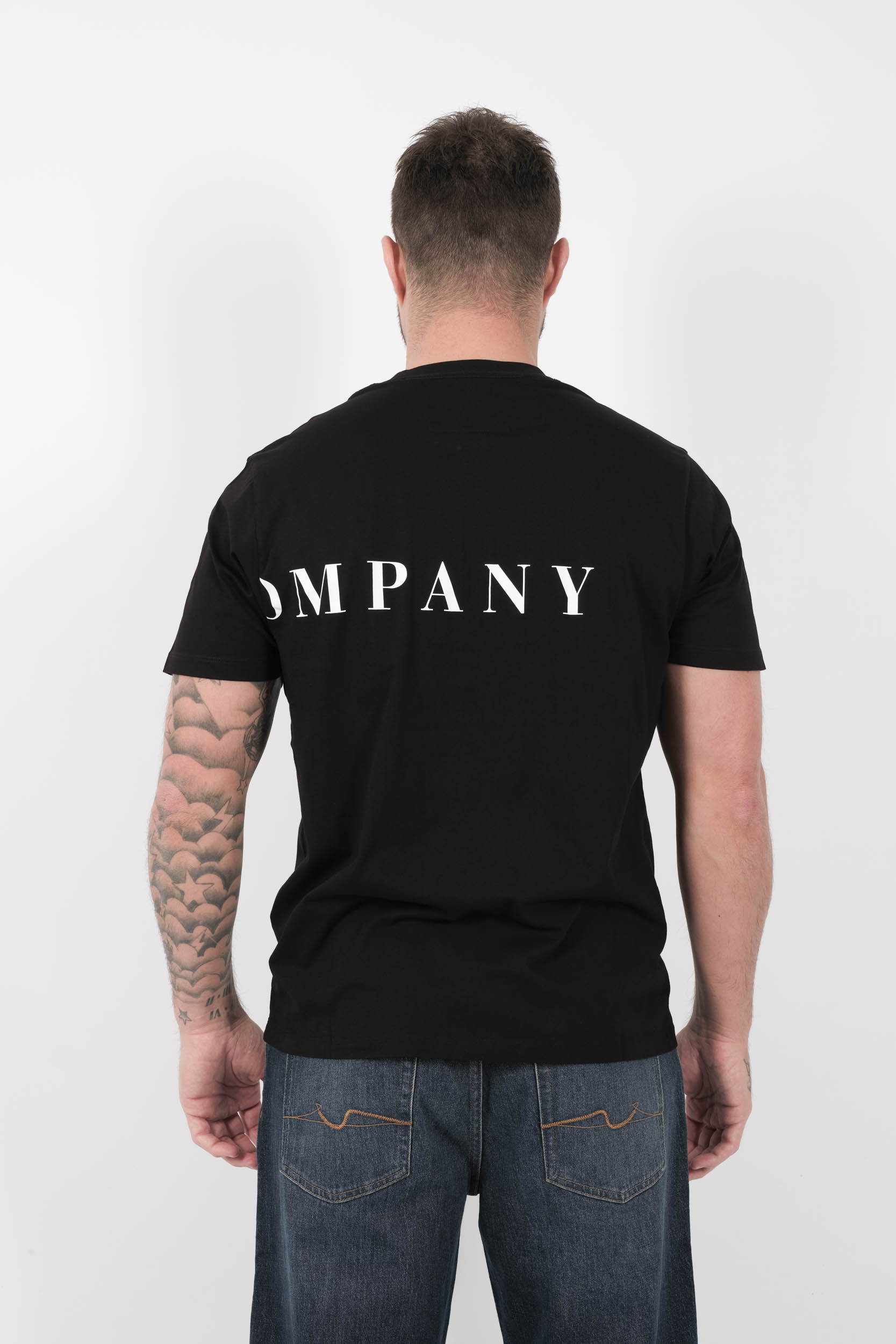 TEE-SHIRT C.P COMPANY LOGO IMPRIME NOIR S139A-999