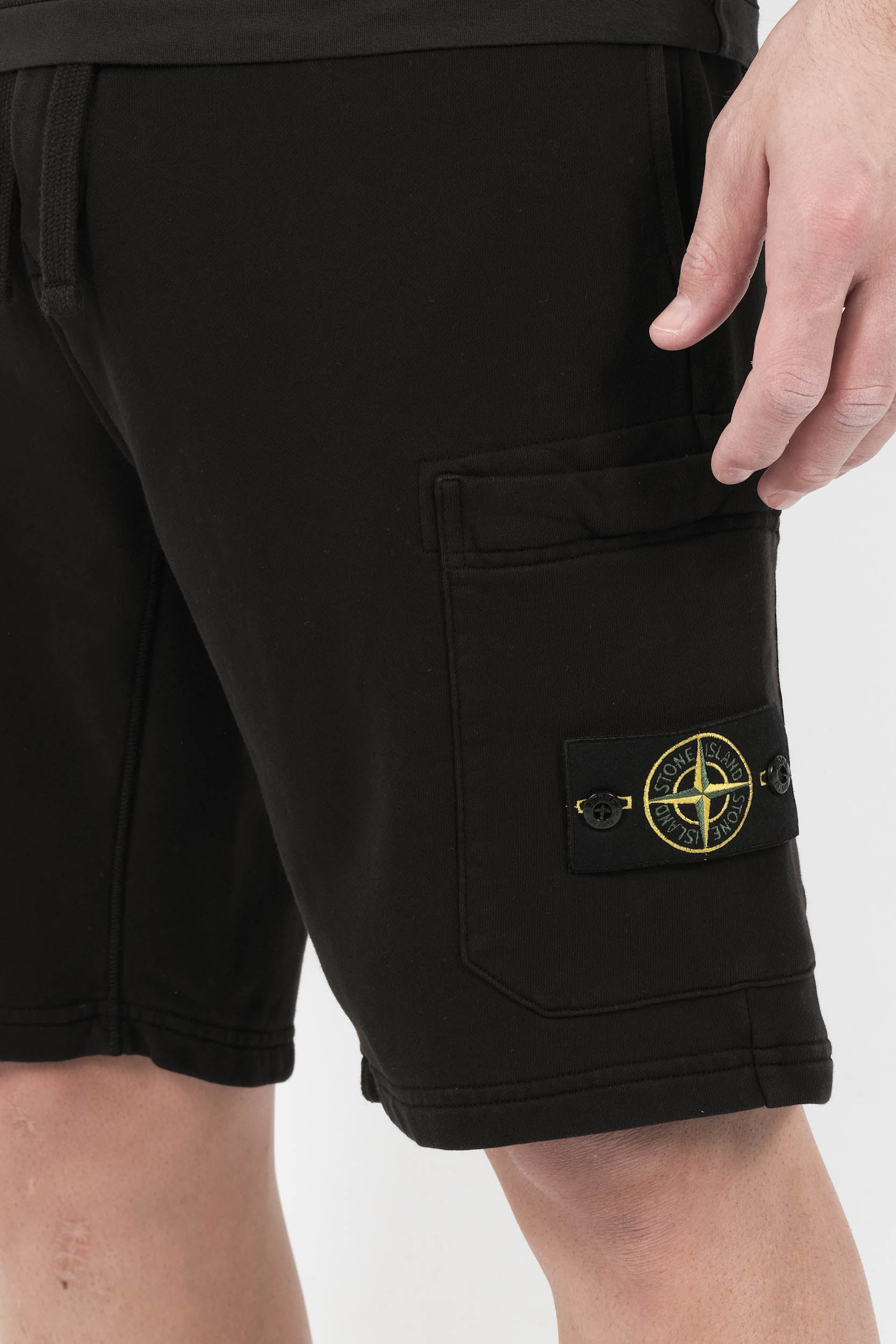 SHORT STONE ISLAND COTON NOIR S156212S51-V0029