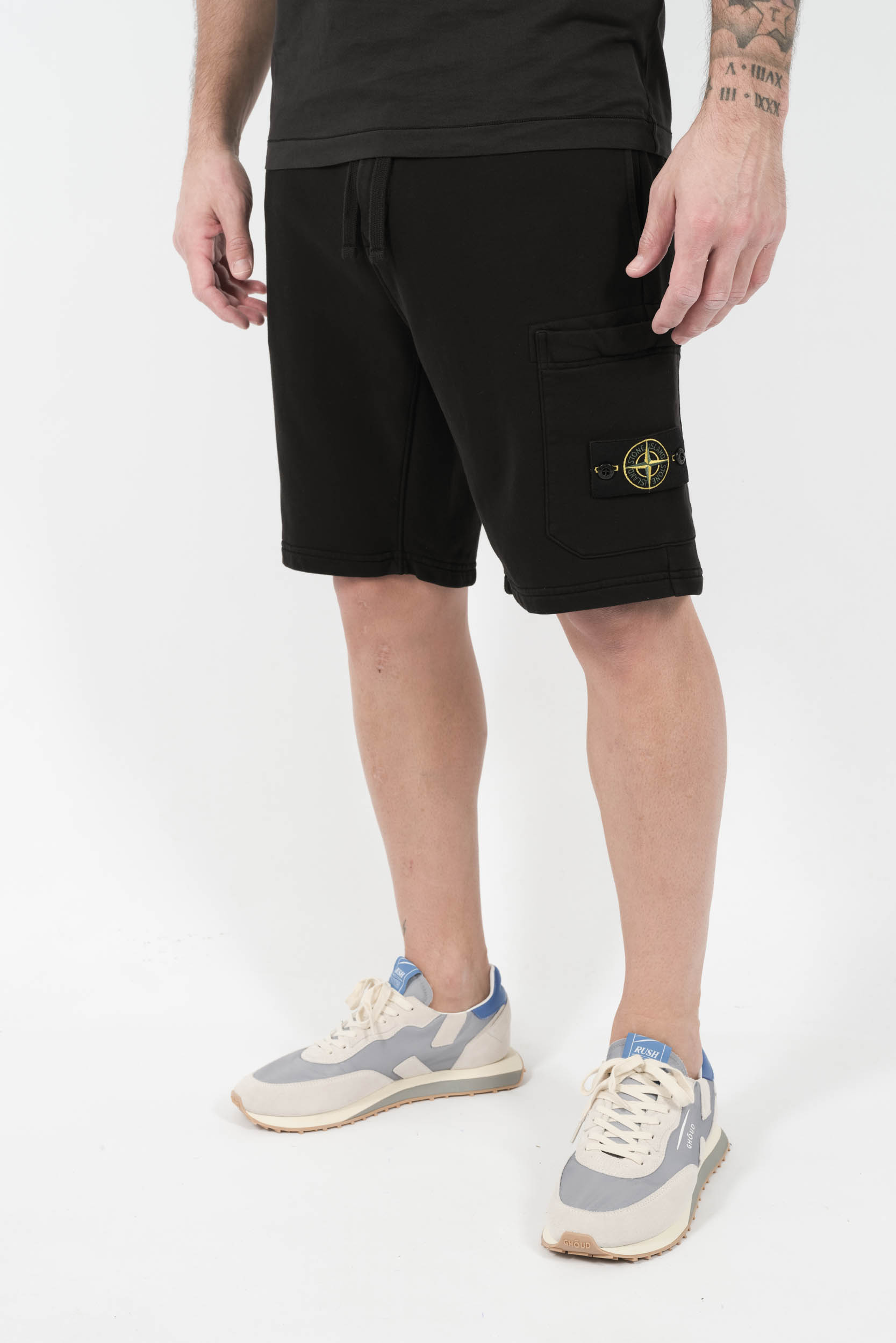 SHORT STONE ISLAND COTON NOIR S156212S51-V0029