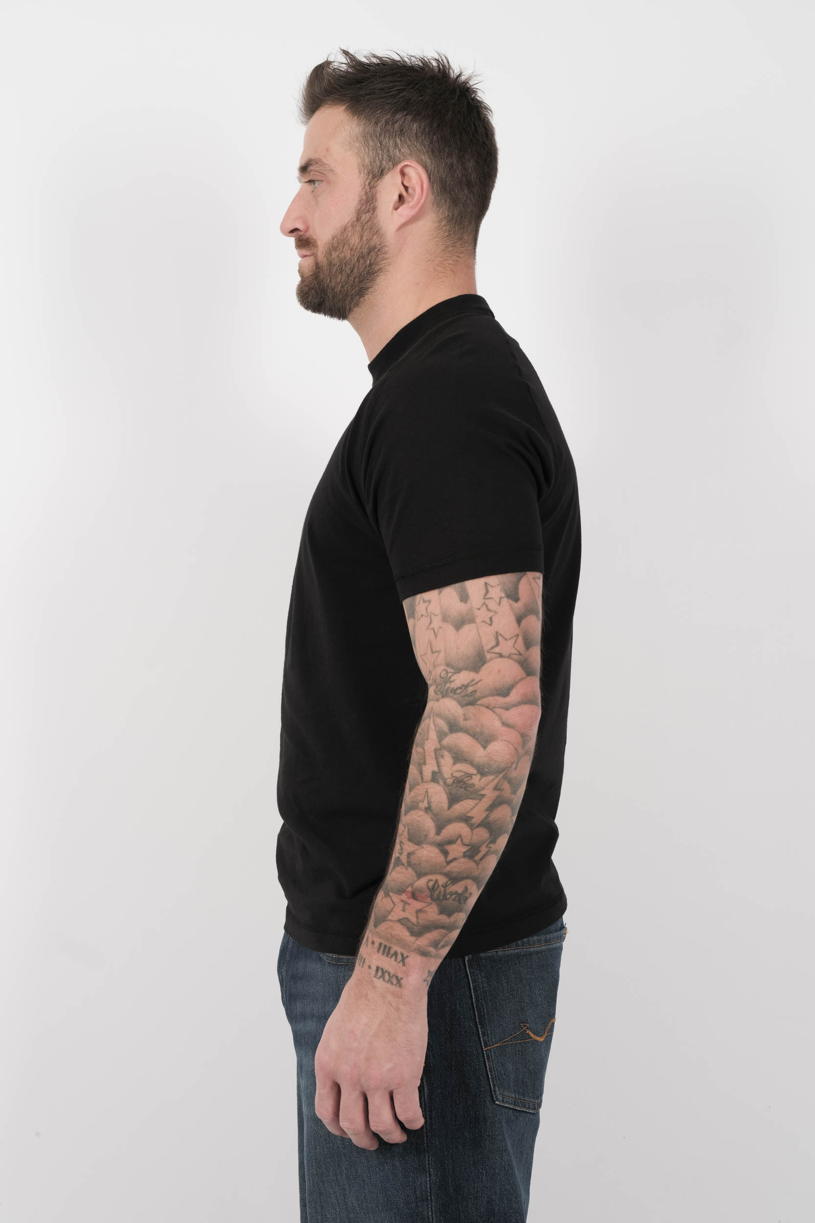 TEE-SHIRT STONE ISLAND LOGO DOS NOIR S152120S80-V0029