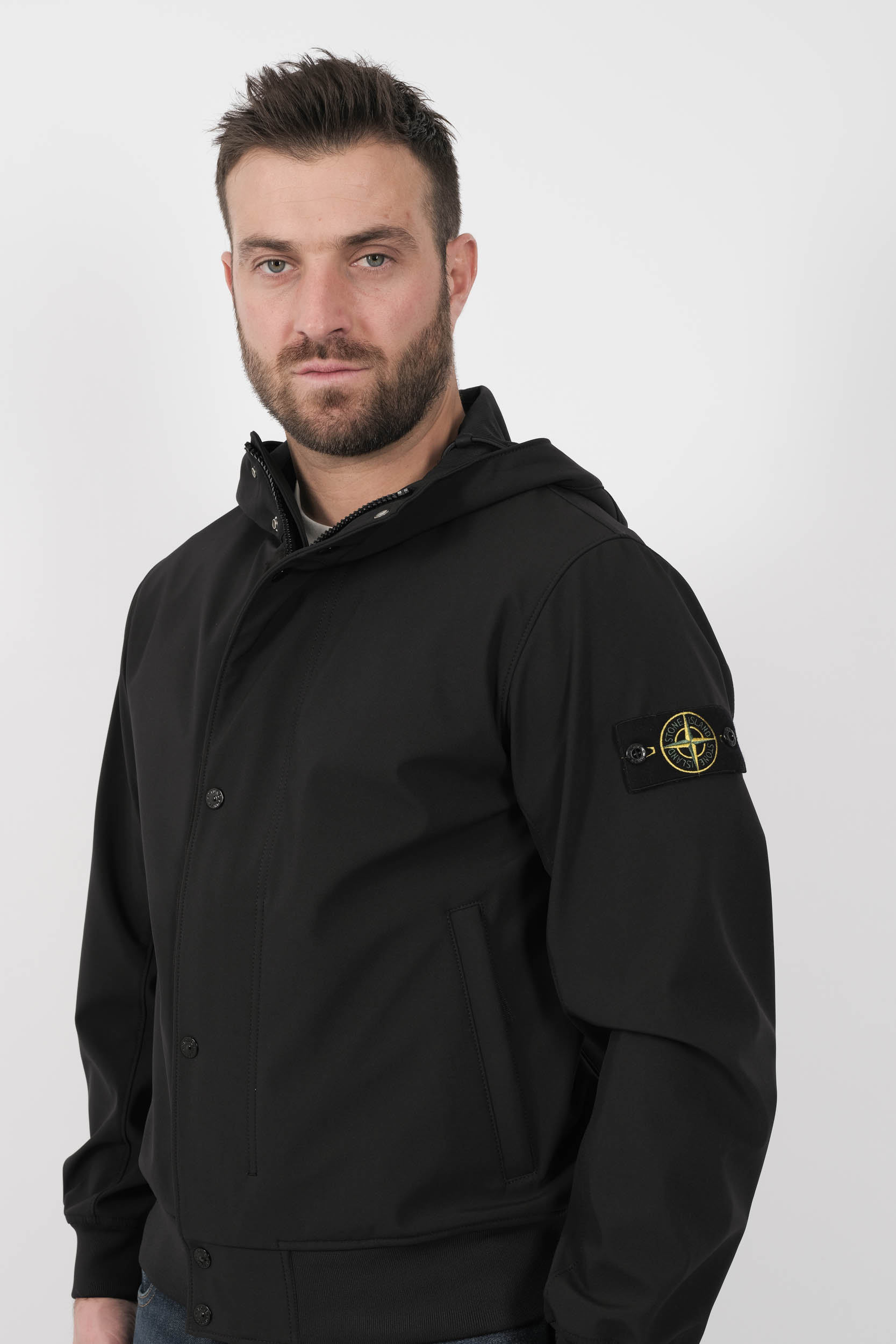 Image du produit SOFT-SHELL STONE ISLAND A PRESSION NOIR S154190SA22-V0029