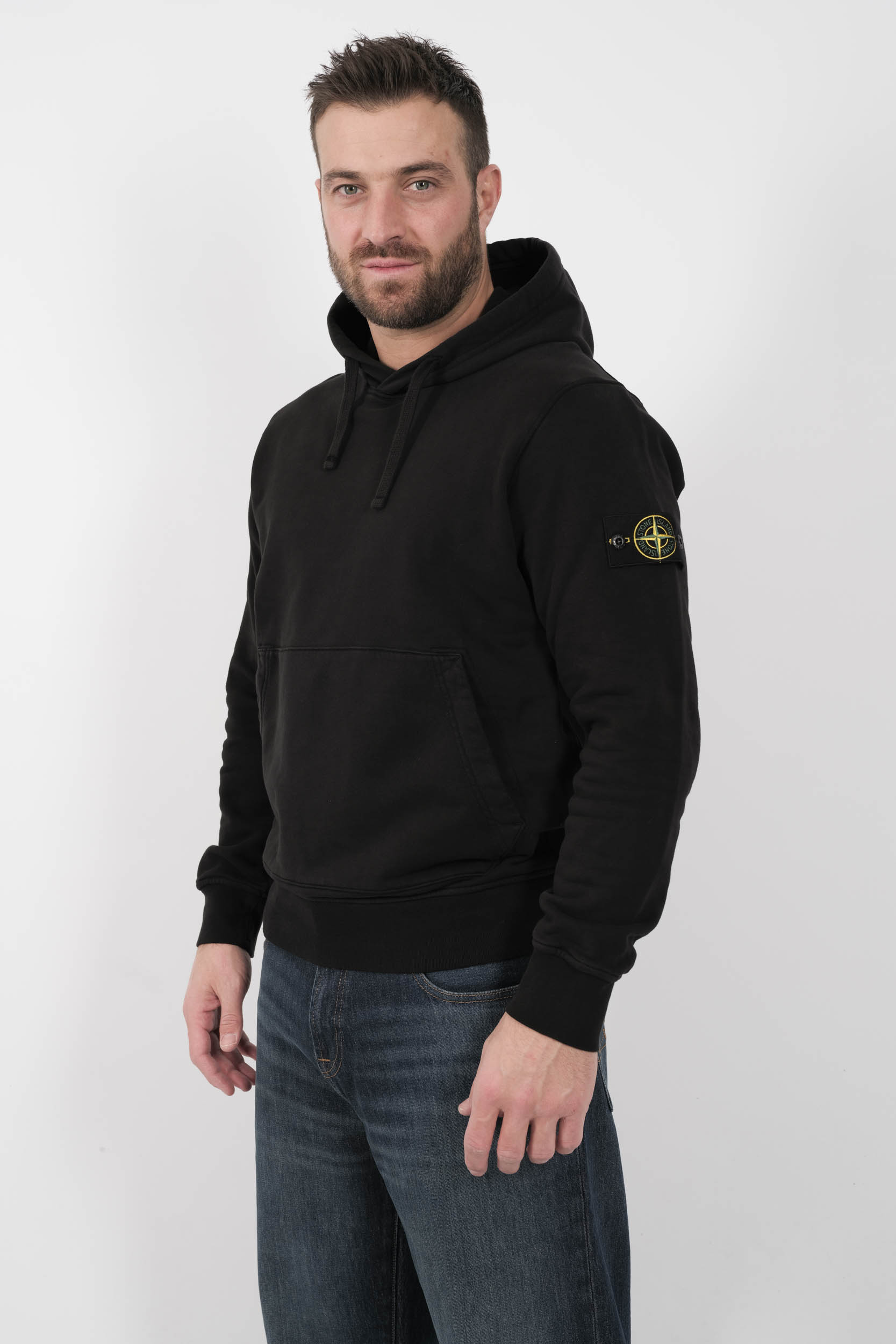 SWEAT STONE ISLAND A CAPUCHE NOIR S156145S51-V0029