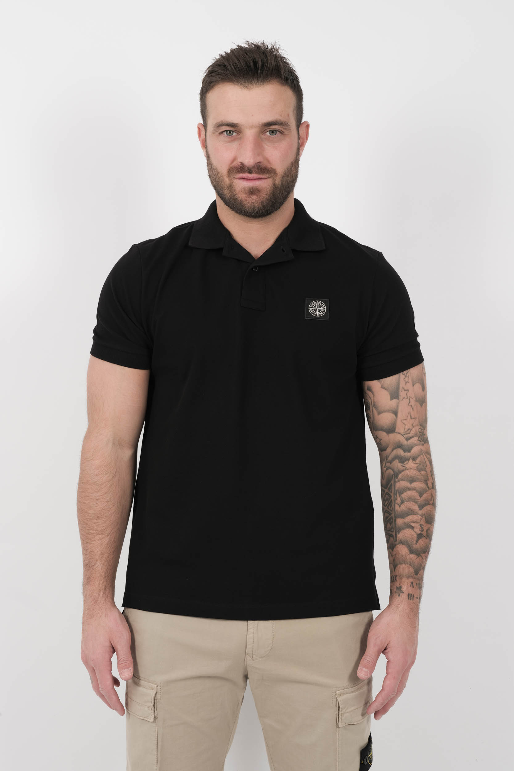 POLO STONE ISLAND SLIM FIT NOIR S15222SCS17-V0029