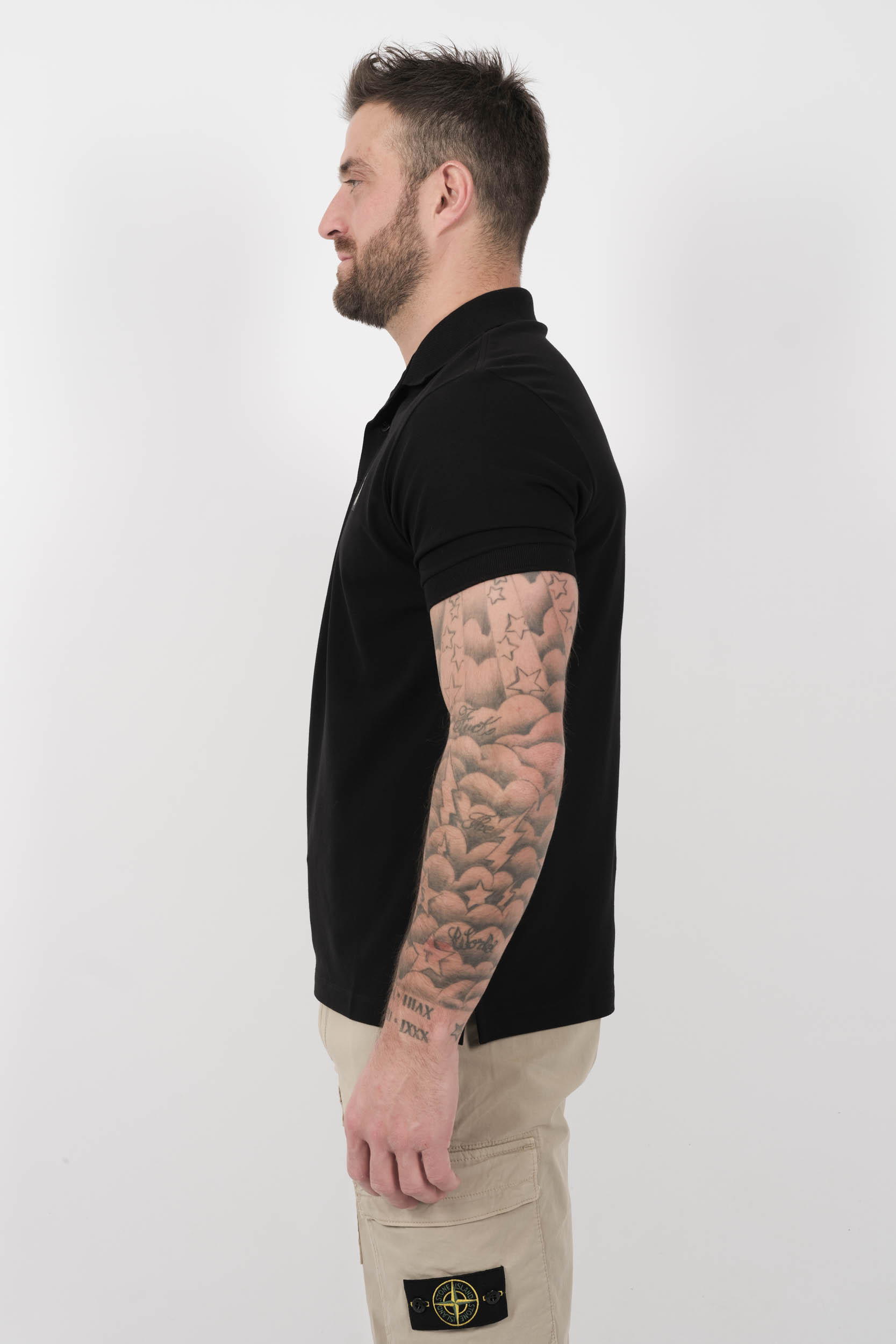 POLO STONE ISLAND SLIM FIT NOIR S15222SCS17-V0029
