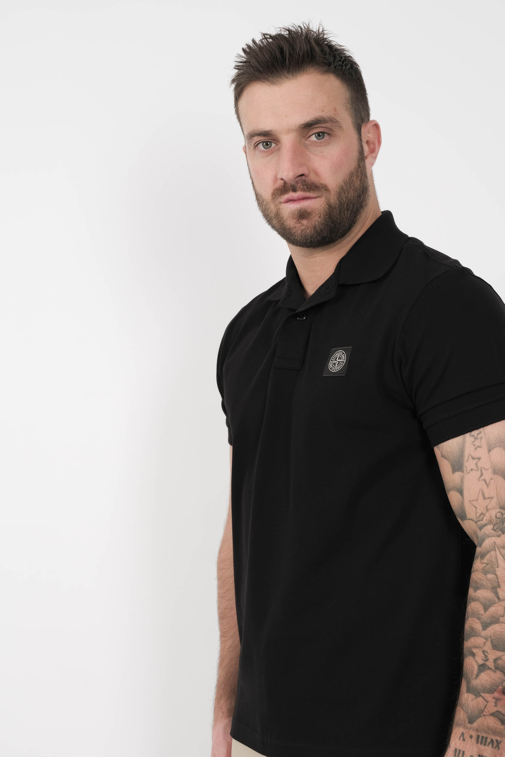 POLO STONE ISLAND SLIM FIT NOIR S15222SCS17-V0029