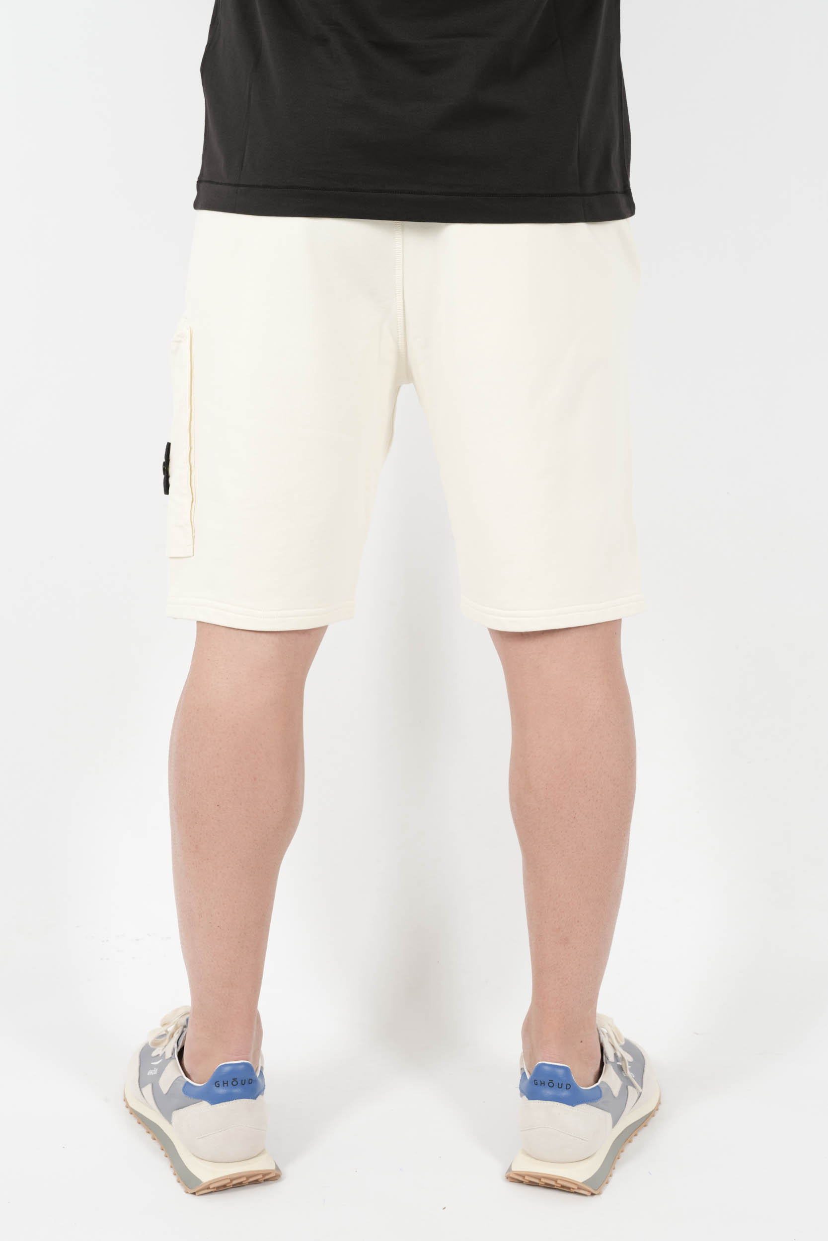 SHORT STONE ISLAND COTON BLANC CREME S156202S123-V0093