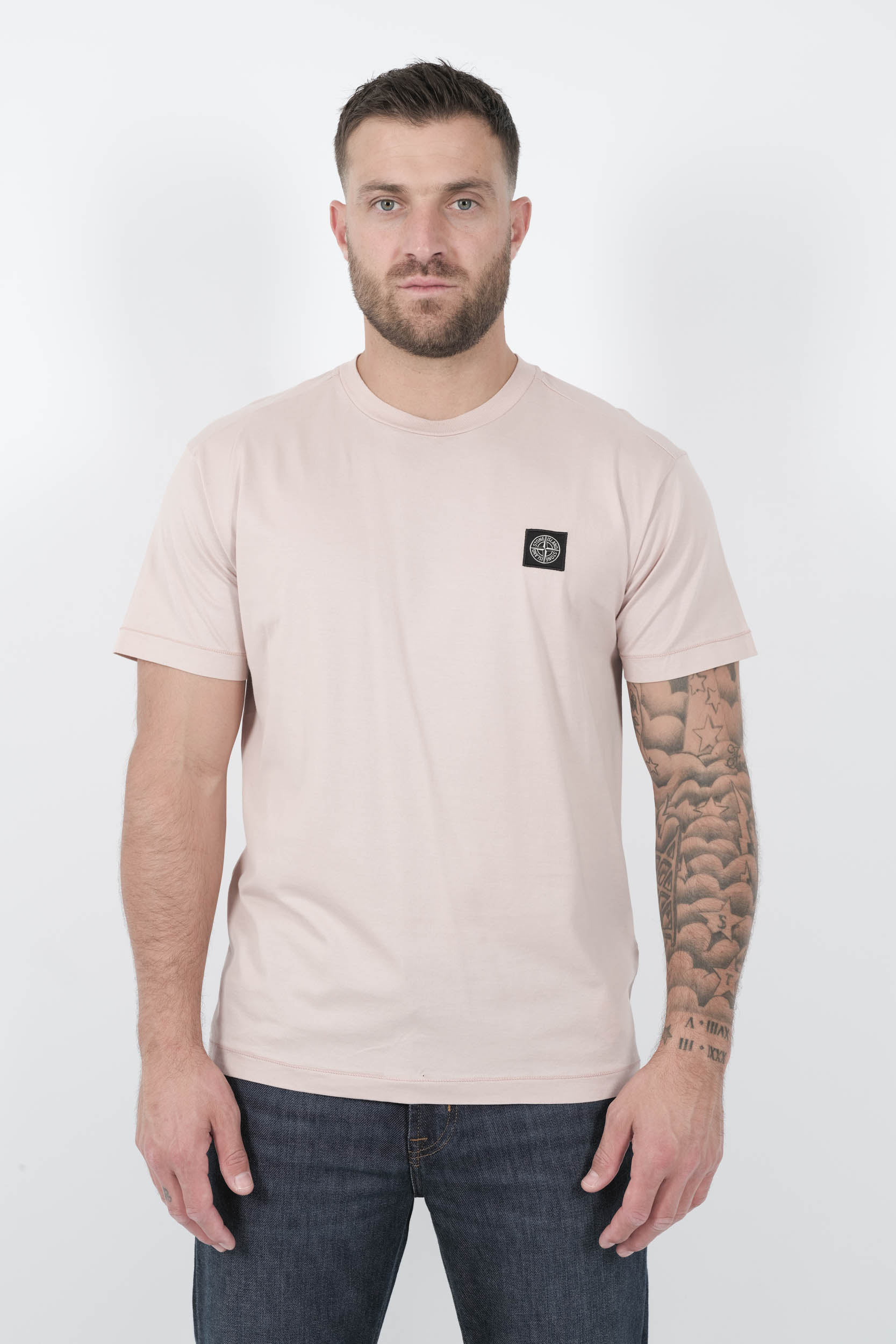 TEE-SHIRT STONE ISLAND AVEC LOGO ROSE S152139S13-V0082