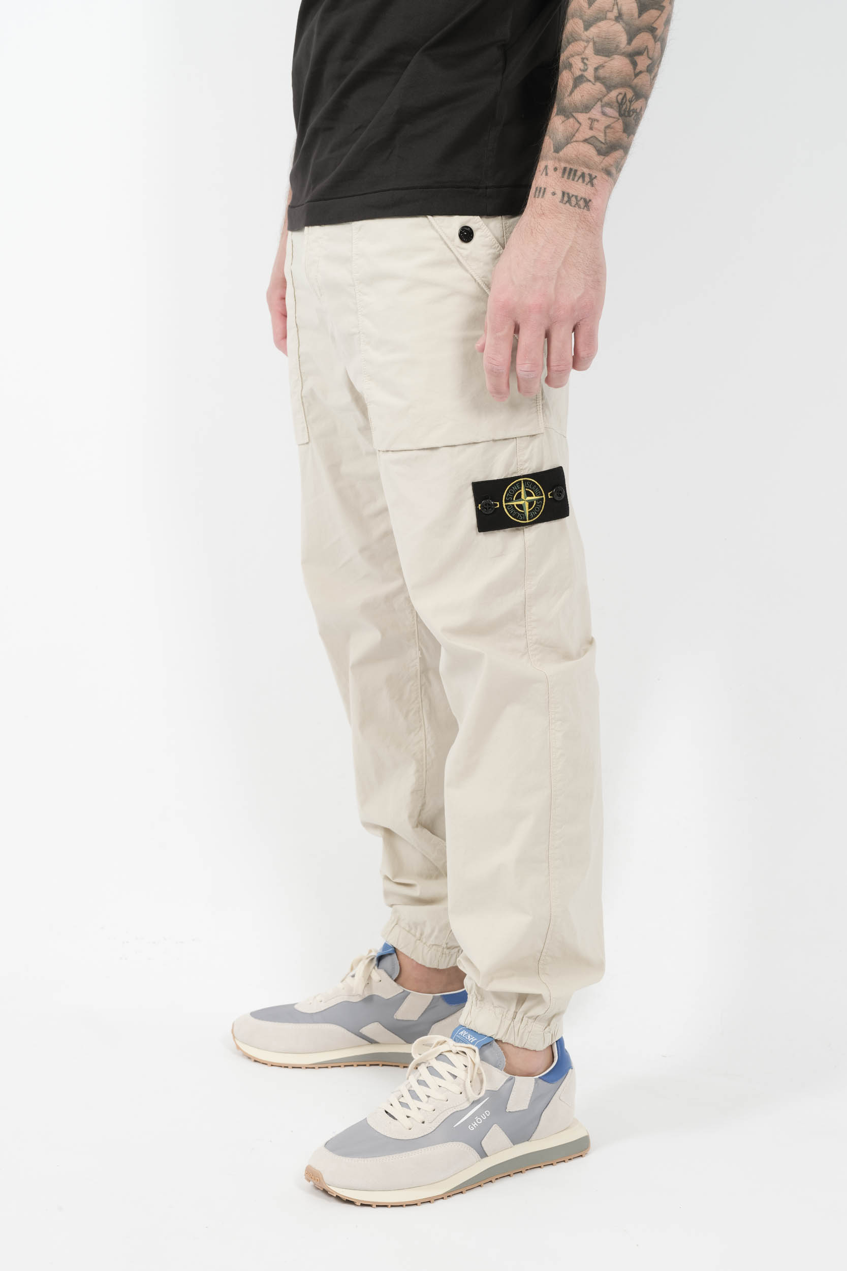CARGO STONE ISLAND AVEC CORDON DE SERRAGE BLANC CREME S153117S3-V0095