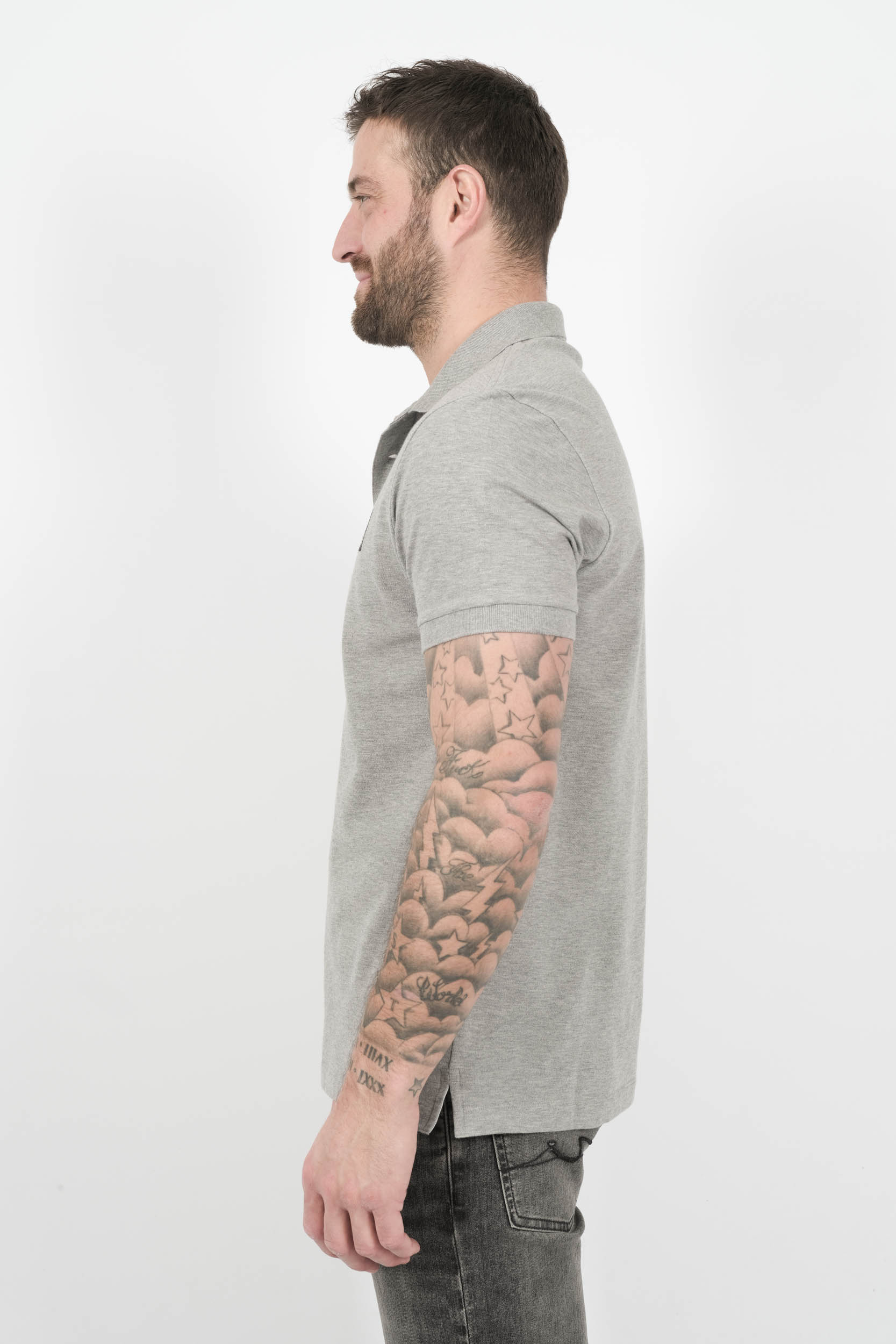 POLO STONE ISLAND SLIM FIT GRIS S15222SCS17-V0M64