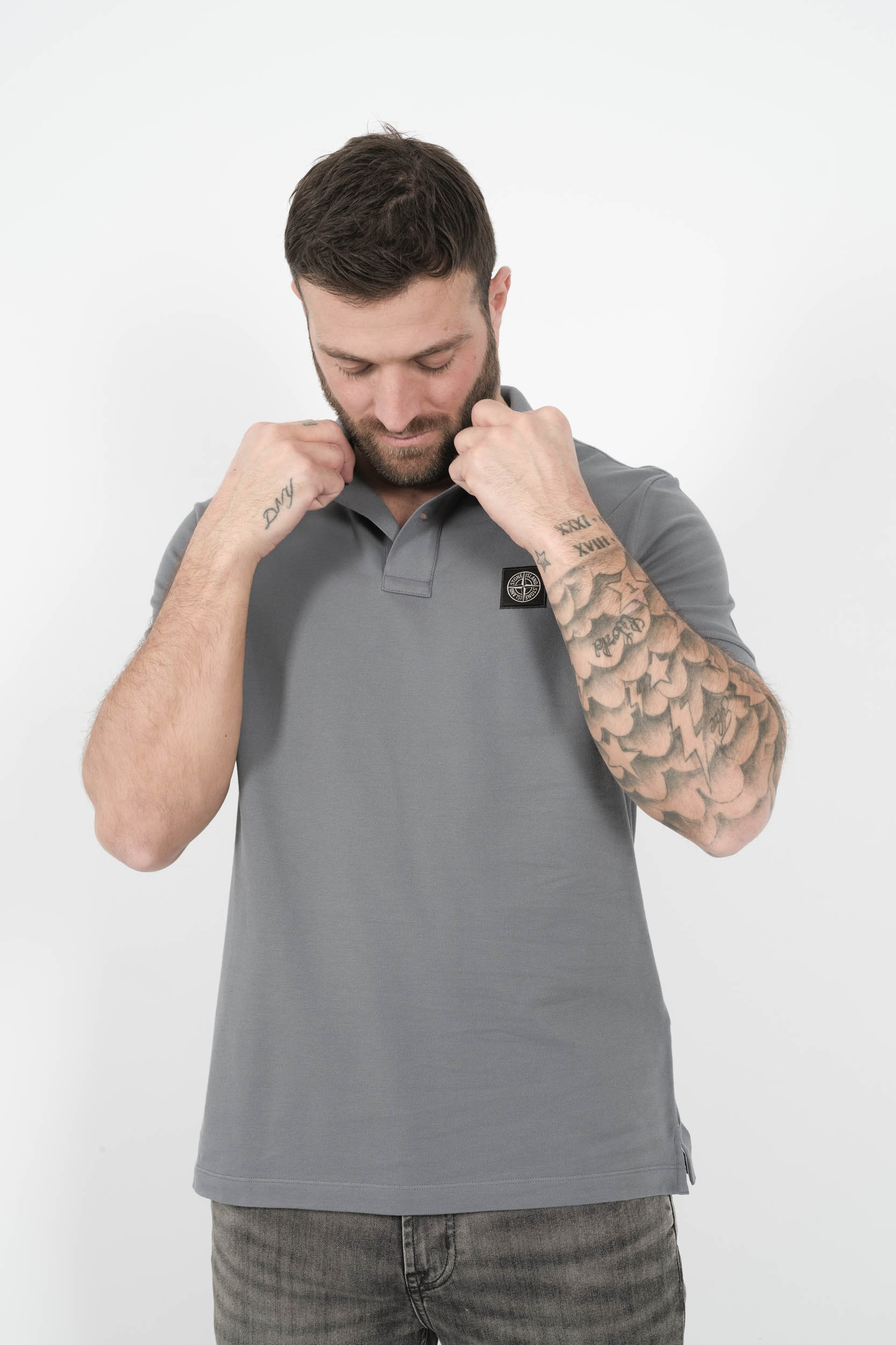  Image du produit POLO STONE ISLAND SILM FIT BLEU S15222SCS17-V0024 - 2