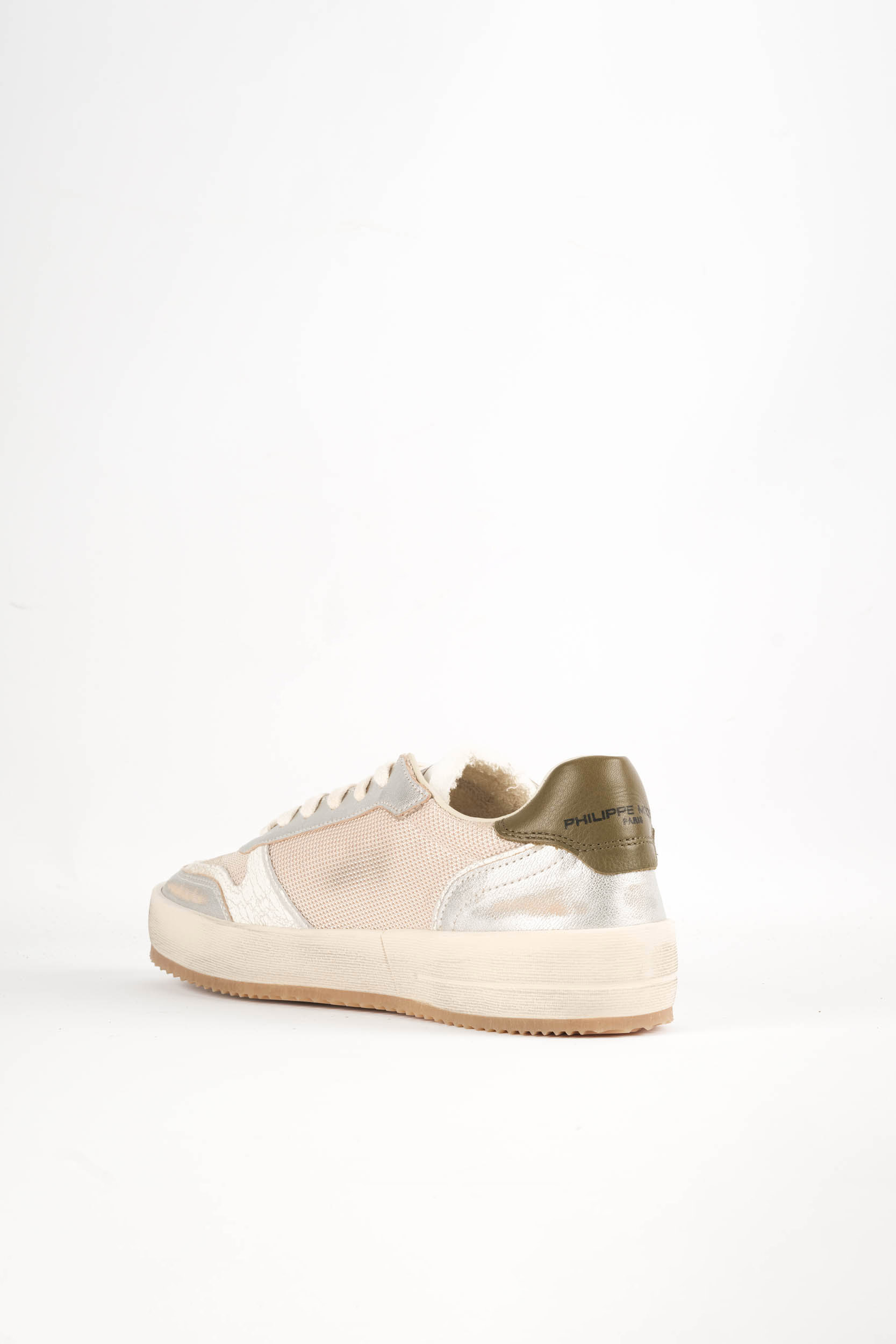 BASKETS PHILIPPE MODEL NICE BEIGE/KAKI VNLU-MR02