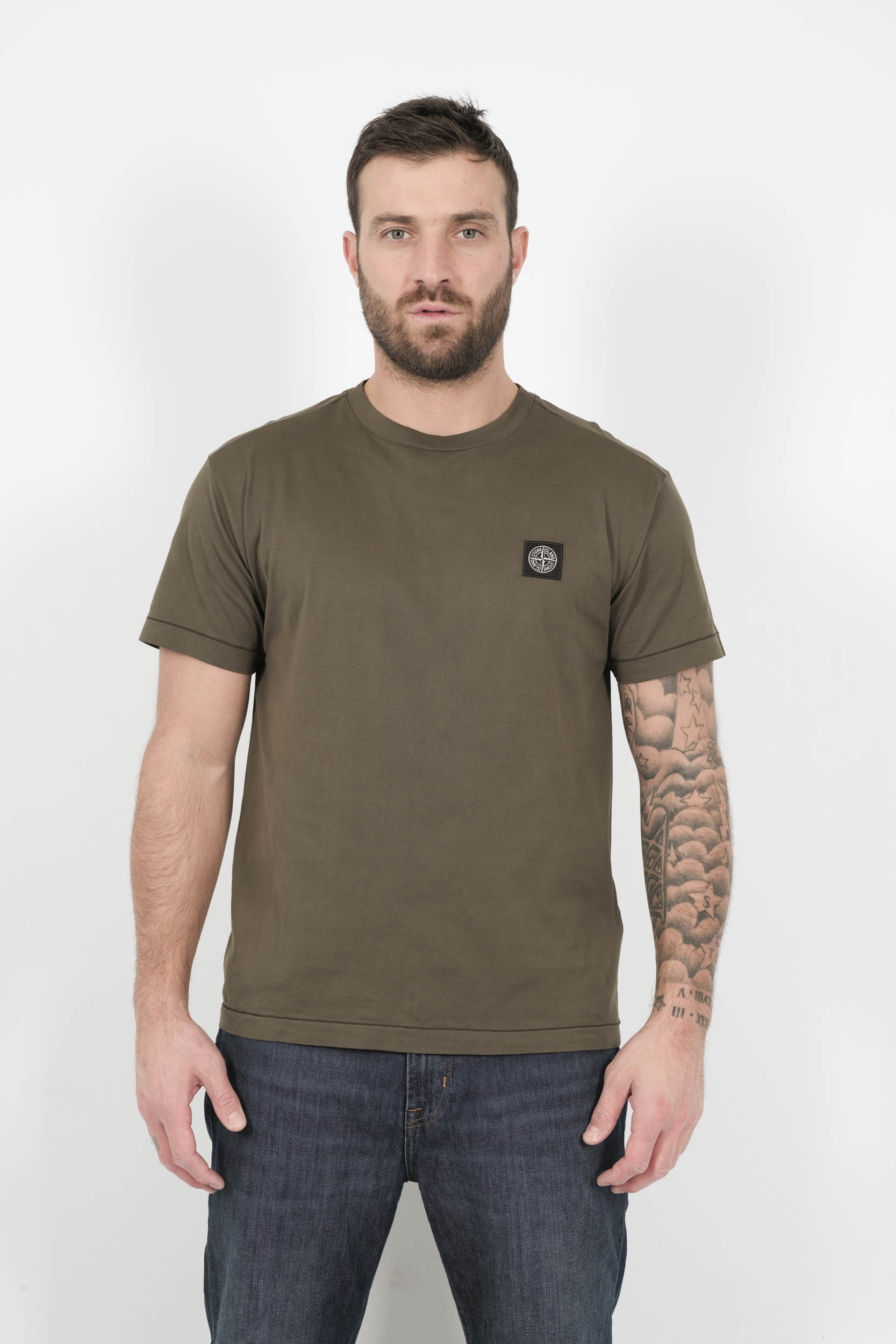  Image du produit TEE-SHIRT STONE ISLAND AVEC LOGO BRODE KAKI S152139S13-V0054 - 3