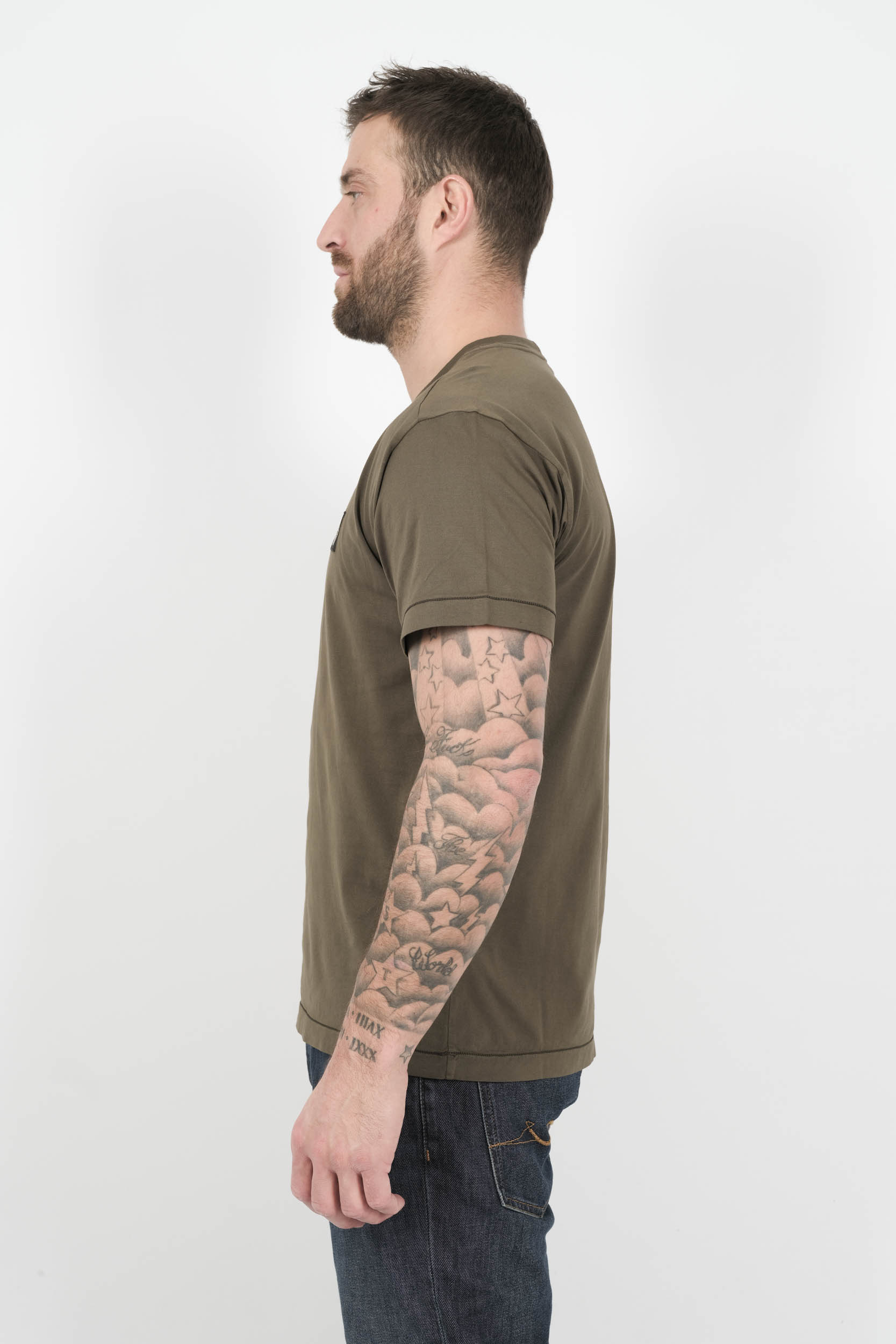  Image du produit TEE-SHIRT STONE ISLAND AVEC LOGO BRODE KAKI S152139S13-V0054 - 4