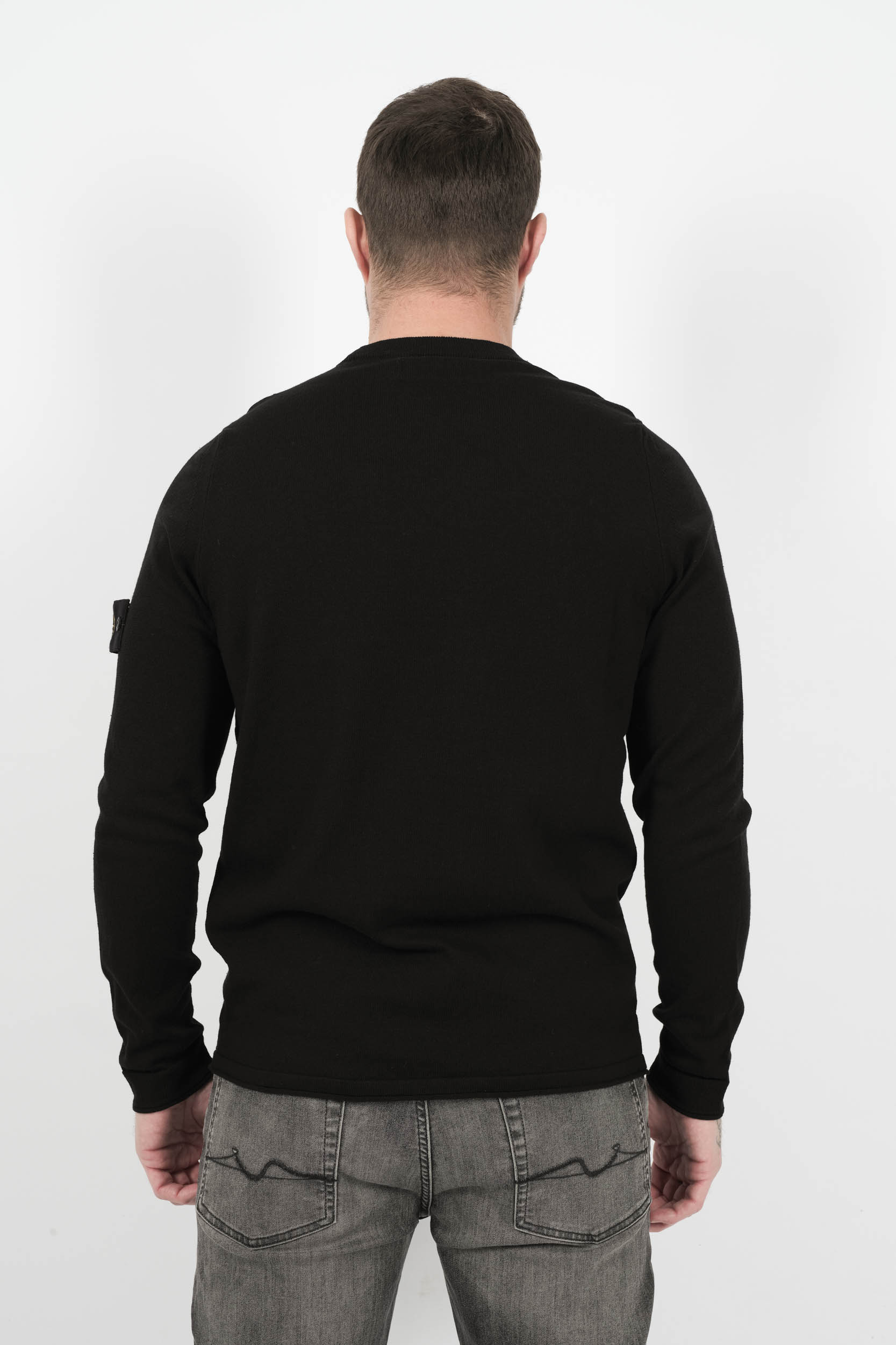 PULL STONE ISLAND COL ROND NOIR S155162SB9-V0029