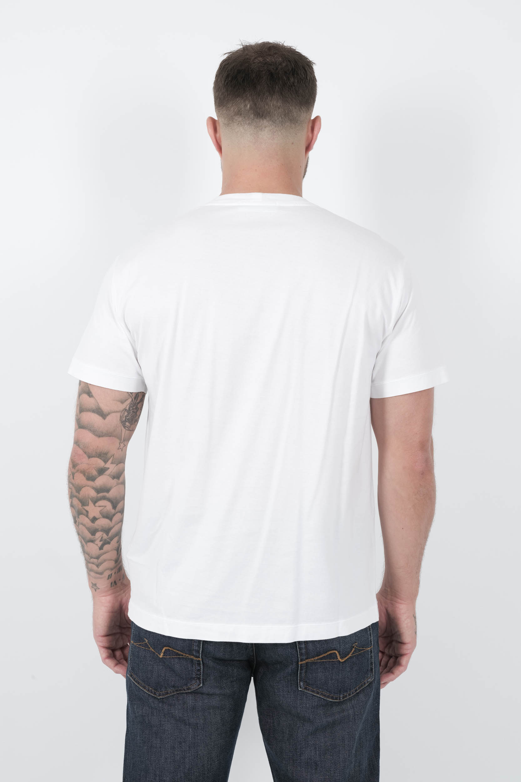 TEE-SHIRT STONE ISLAND AVEC LOGO BLANC S152139S13-V0001
