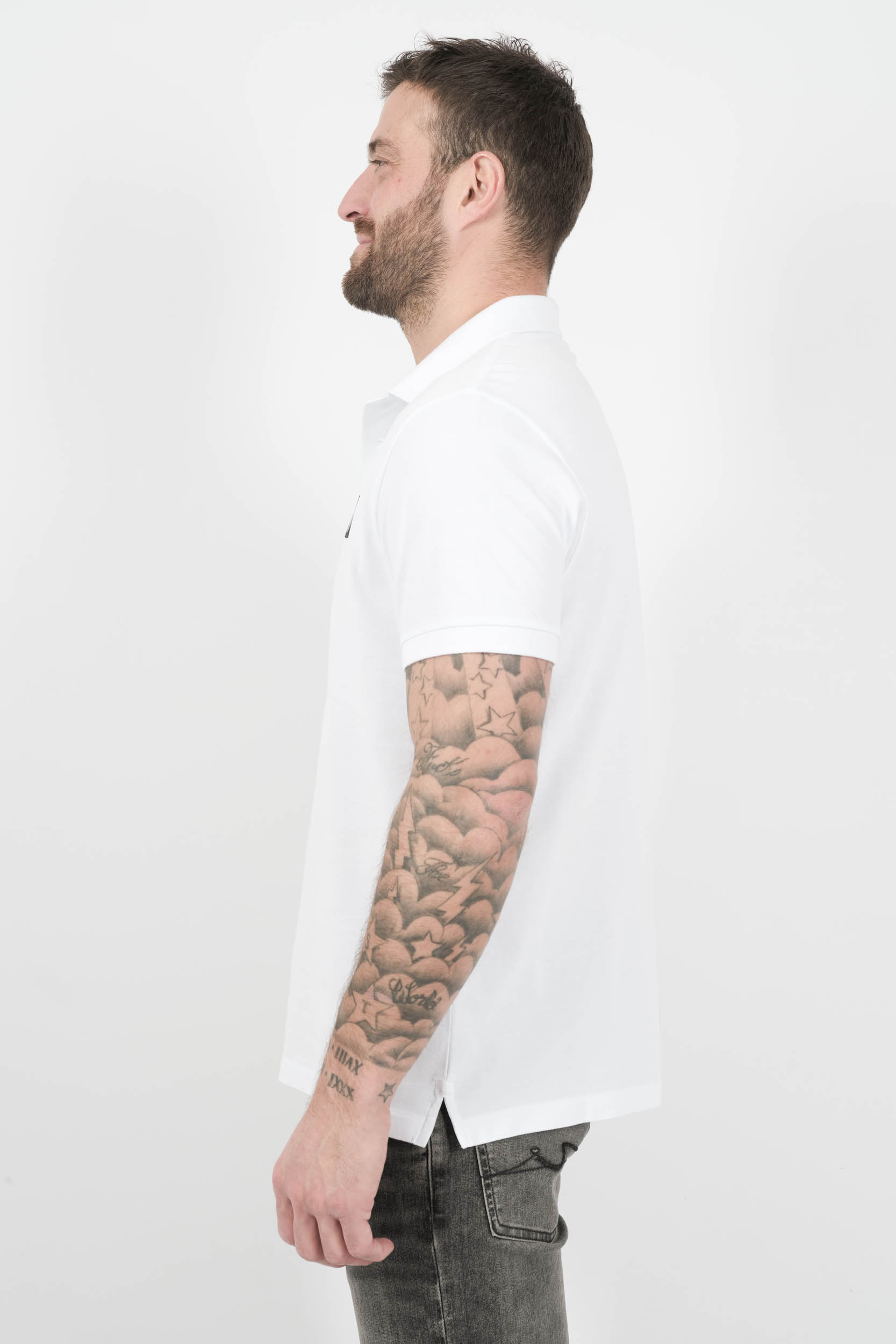  Image du produit POLO STONE ISLAND SLIM FIT BLANC S15222SCS17-V1001 - 4