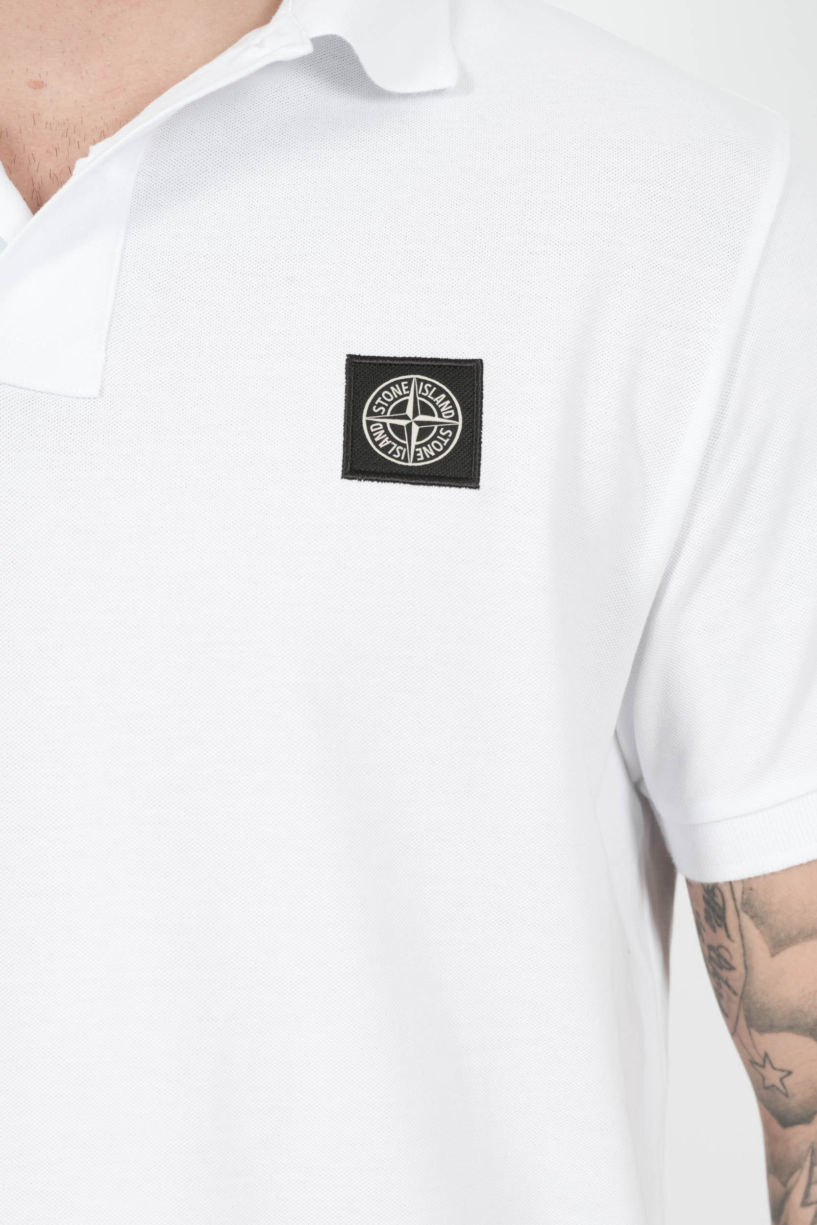 POLO STONE ISLAND SLIM FIT BLANC S15222SCS17-V1001