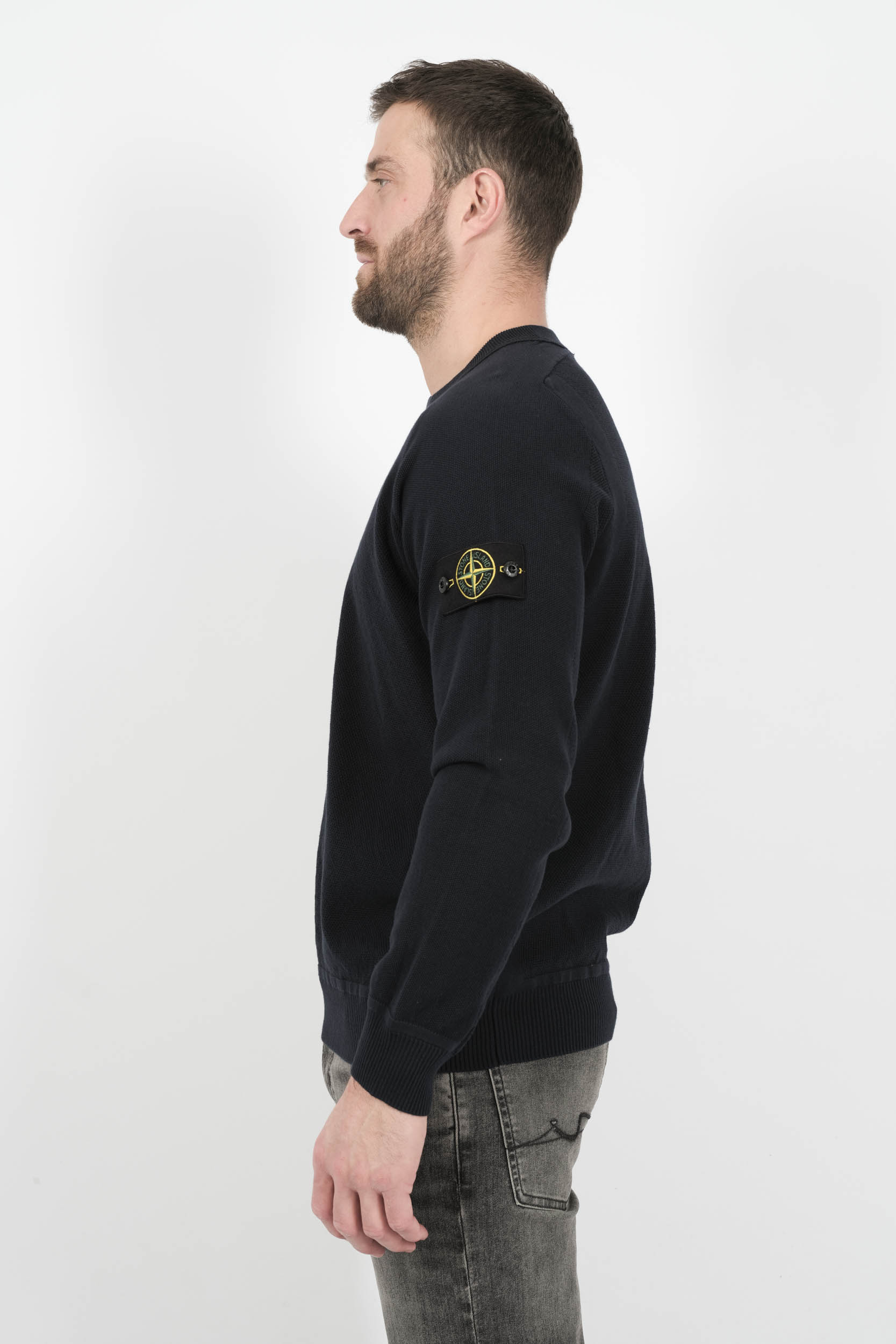 PULL STONE ISLAND COL ROND EN NID D'ABEILLE S155136SB5-V0020