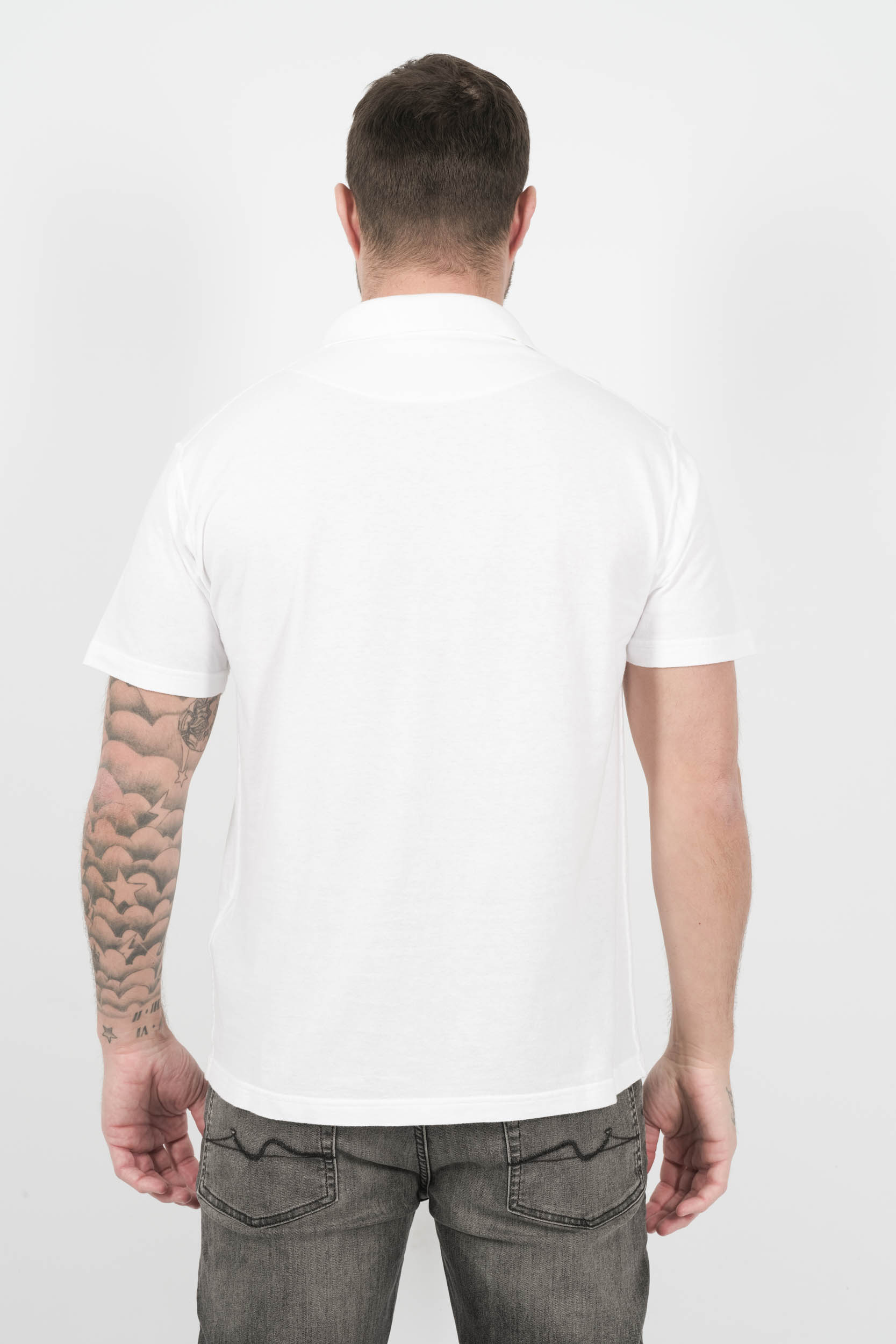 POLO STONE ISLAND LOGO INVERSE BLANC S152225S57-V0001
