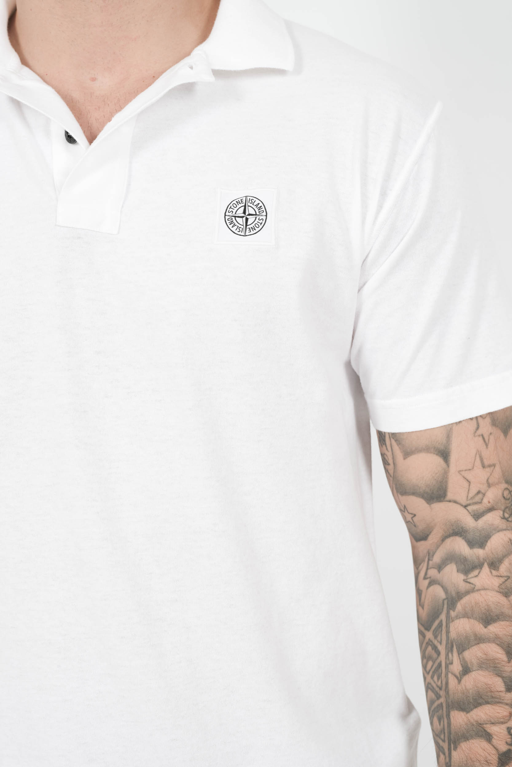 POLO STONE ISLAND LOGO INVERSE BLANC S152225S57-V0001