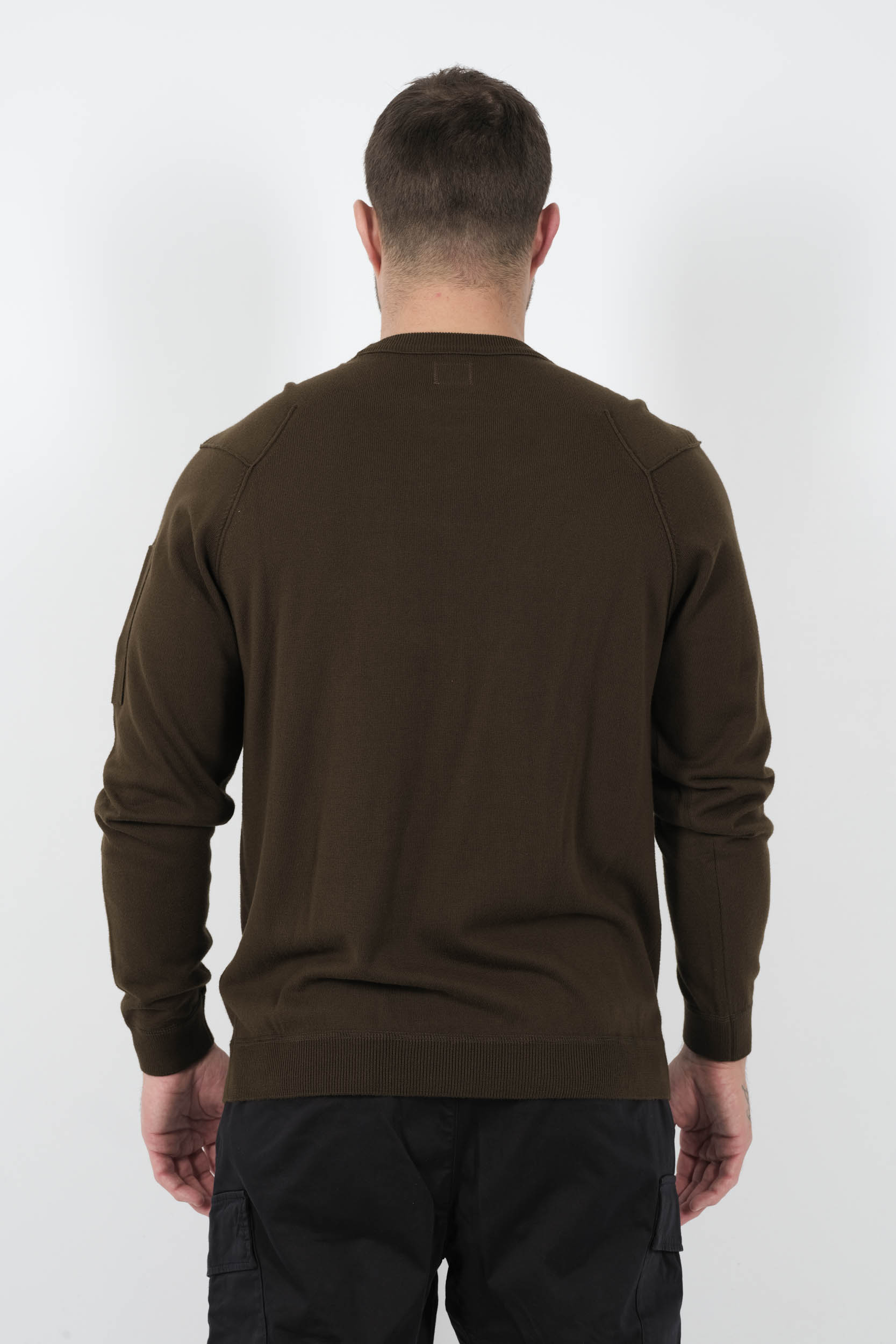  Image du produit PULL C.P COMPANY COL ROND KAKI N026A-683 - 5