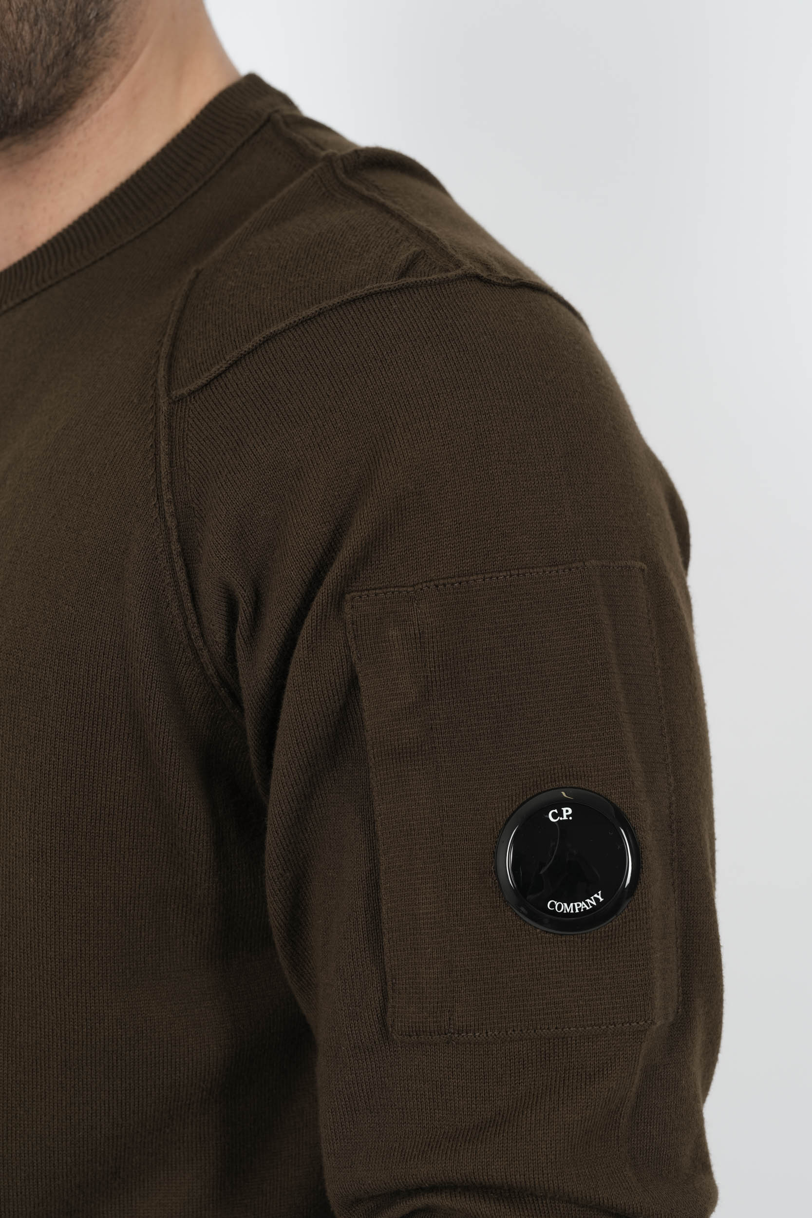  Image du produit PULL C.P COMPANY COL ROND KAKI N026A-683 - 6