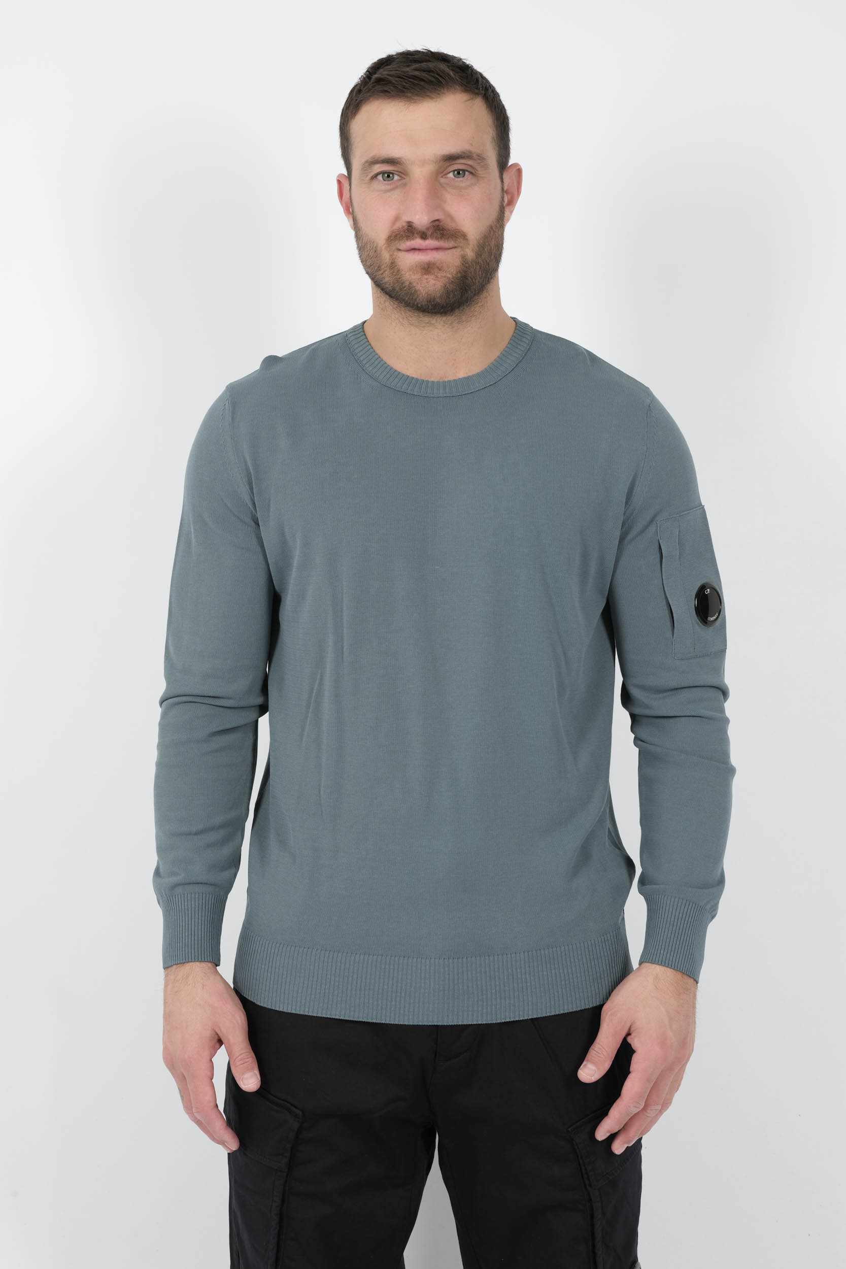  Image du produit PULL C.P COMPANY COL ROND BLEU N086A-872 - 3