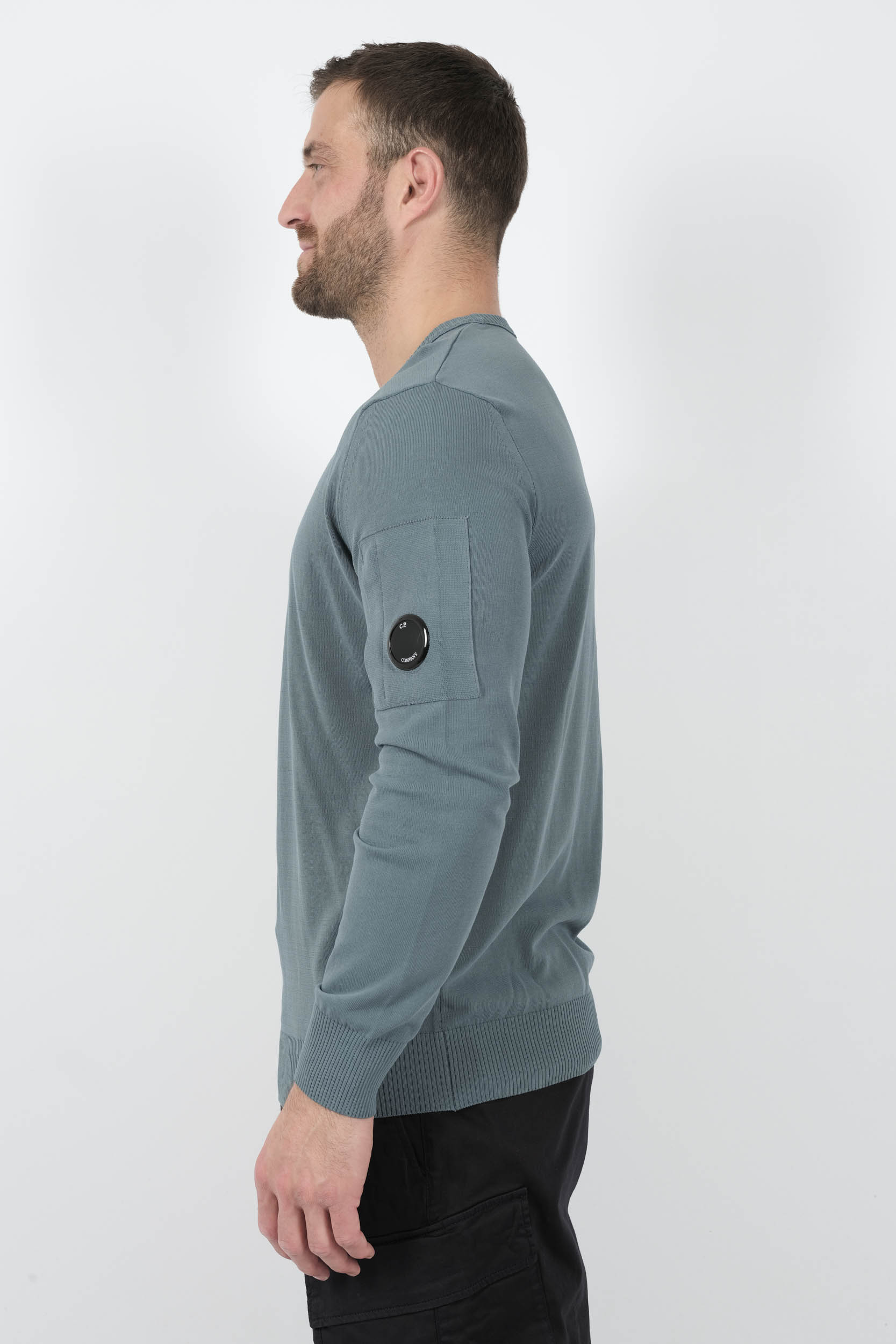  Image du produit PULL C.P COMPANY COL ROND BLEU N086A-872 - 4